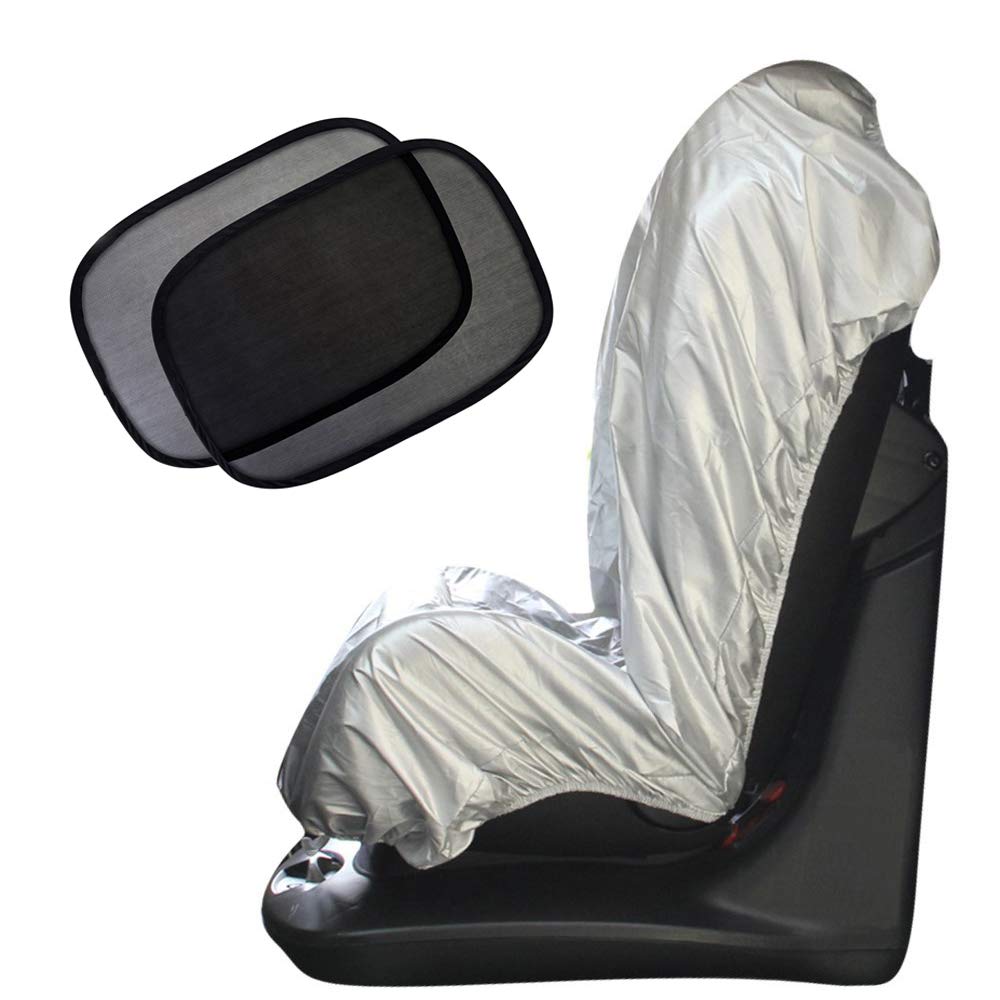 Big Ant Car Sun Shade Covers - UV Protection for Infant Car Seats & Bonus Window Shades | Keep Baby Cool & Safe During Summer Travel, Road Trips & Daily Commutes