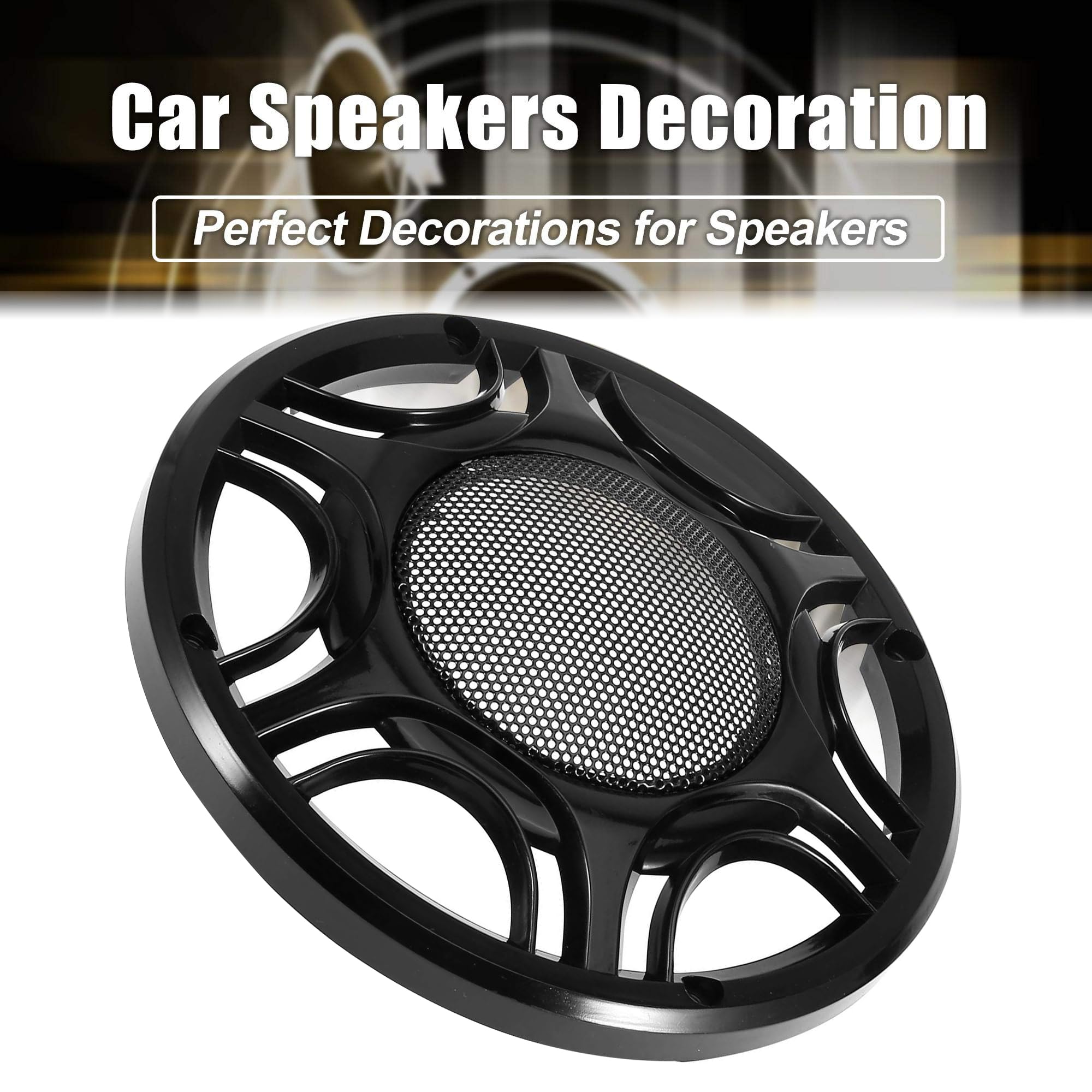 Unifizz 2-Pack 7-Inch Black Metal Car Speaker Grill Cover - Universal Fit for Most 7-Inch Speakers | Protective Mesh Woofer Horn Guard for Enhanced Audio & Vehicle Styling | Perfect for Car Audio Upgrades, DIY Auto Projects & Interior Protection | Ideal for Sedans, Trucks, SUVs & Custom Car Builds | Great for Road Trips, Car Shows & Audio System Protection