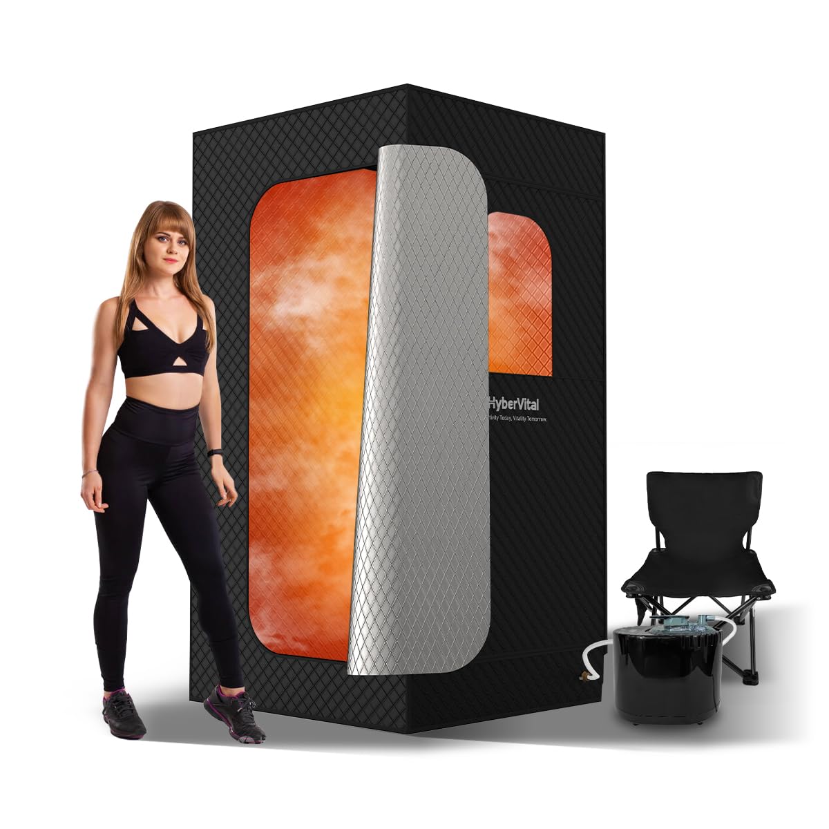 Portable Home Sauna Tent with 3.0L Steamer - Full Body Detox & Relaxation SPA - Quick Heat Up & Easy Assembly for Weight Loss, Pain Relief & Home Wellness Therapy (Perfect for Small Spaces & Post-Workout Recovery)