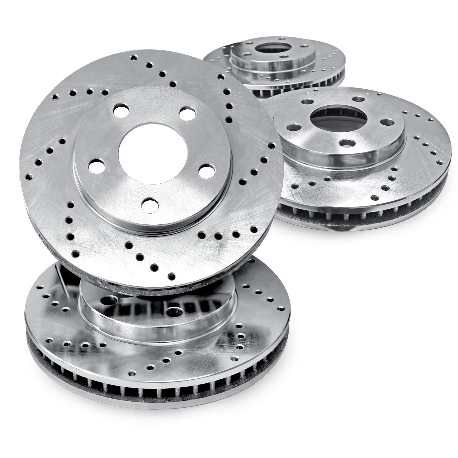 1998 Volkswagen Golf Jetta Front & Rear R1 Concepts eLine Drilled Brake Rotors Kit - High Performance Braking for Street & Track Use