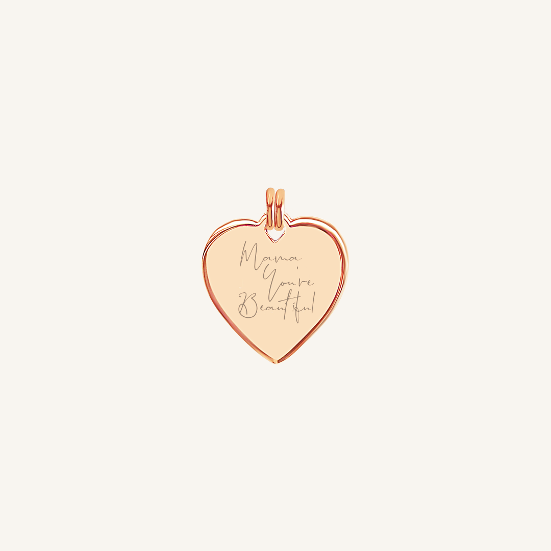 Etch Behold Heart Charm Necklace - Jessica Urlichs Inspired Jewelry for Women - Perfect for Valentine's Day Gifts, Anniversary Presents & Romantic Occasions