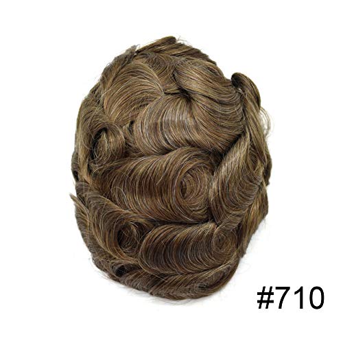#710 7# VERY LIGHT BROWN WITH 10% SYNTHETIC GREY-100% light to medium density