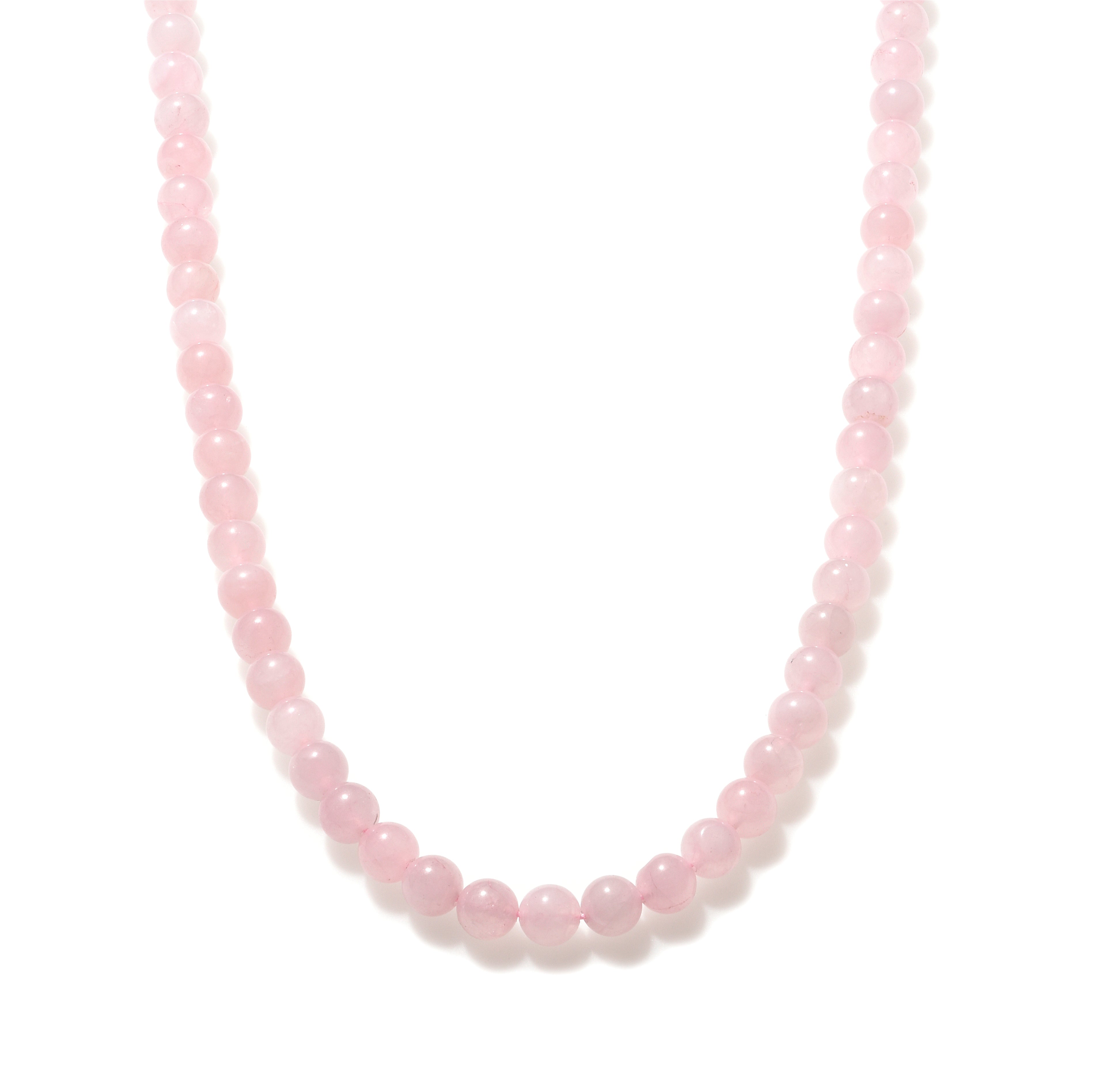 Rose Quartz Beaded Necklace for Women - Healing Crystal Jewelry for Chakra Balancing & Positive Energy | Perfect for Meditation, Yoga & Spiritual Gifts