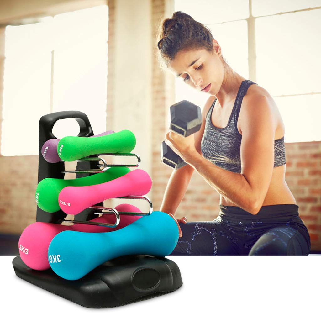 KimBird 3-Tier Dumbbell Rack Stand - Heavy Duty Gym & Home Weight Storage Organizer for Dumbbells 5-50lbs | Perfect for Home Gym, Garage Workouts & Fitness Studio Organization