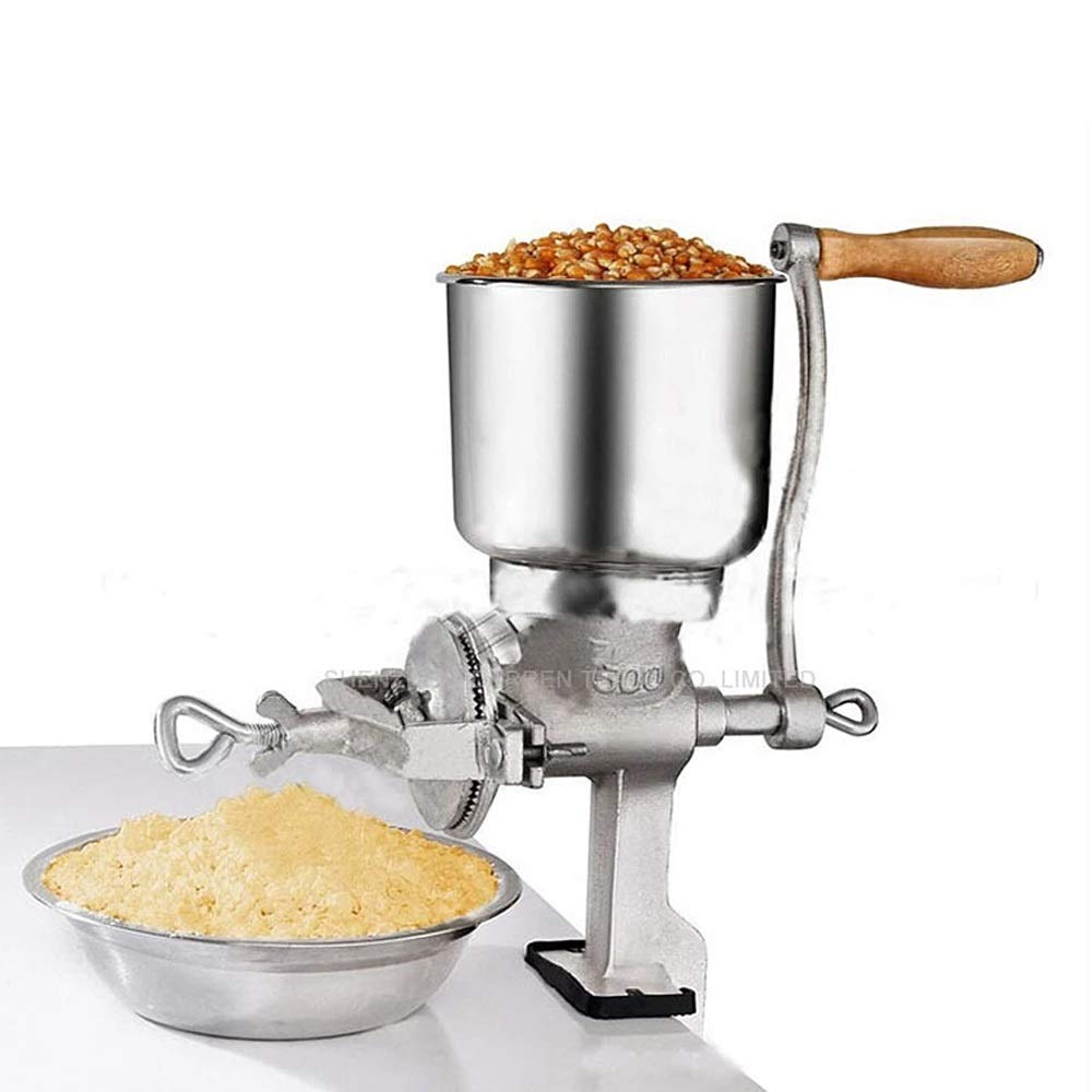 Premium Manual Grain Mill Grinder for Coffee, Spices, Herbs & Cereals - Home Flour Powder Crusher for Baking, Cooking & Healthy Eating