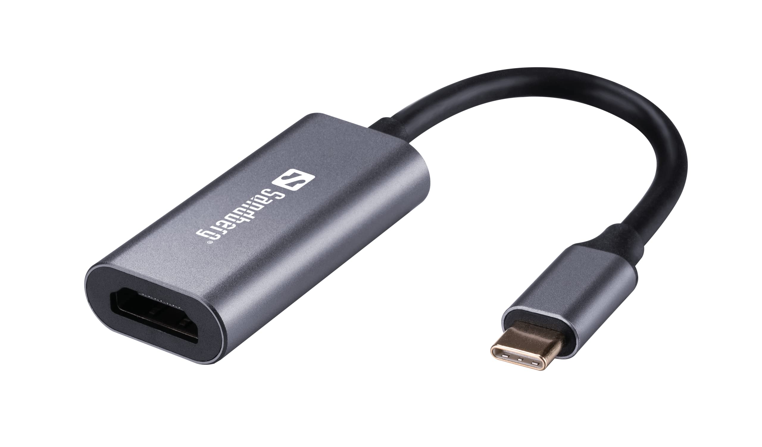 Sandberg USB-C to HDMI Adapter Cable - 4K Ultra HD Video & Audio Output - Compatible with MacBook, Chromebook, Surface Pro - Perfect for Home Office, Presentations & TV Streaming