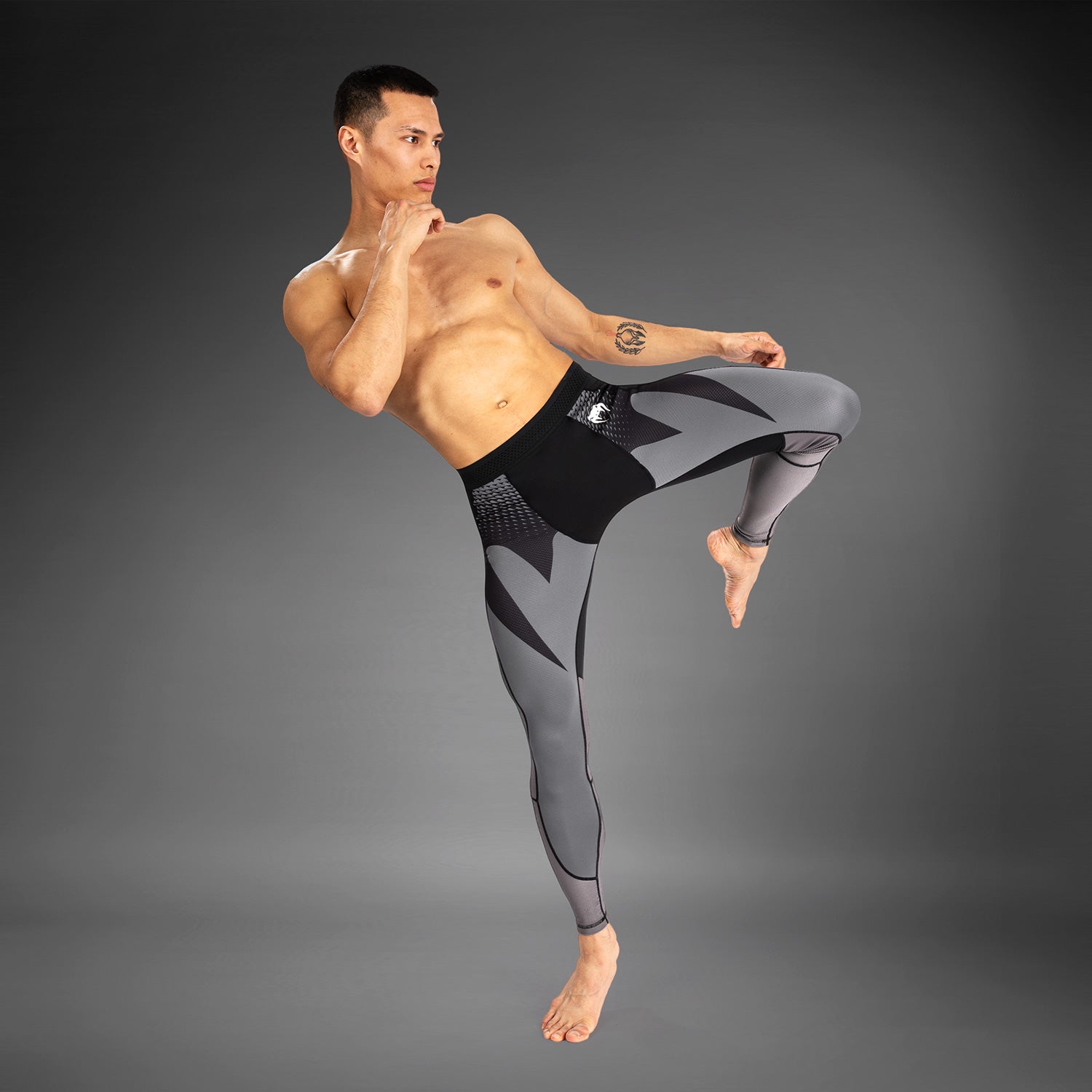 Venum Attack Men's Compression Spats - Black - MMA, BJJ & Workout Gear for Training & Fitness