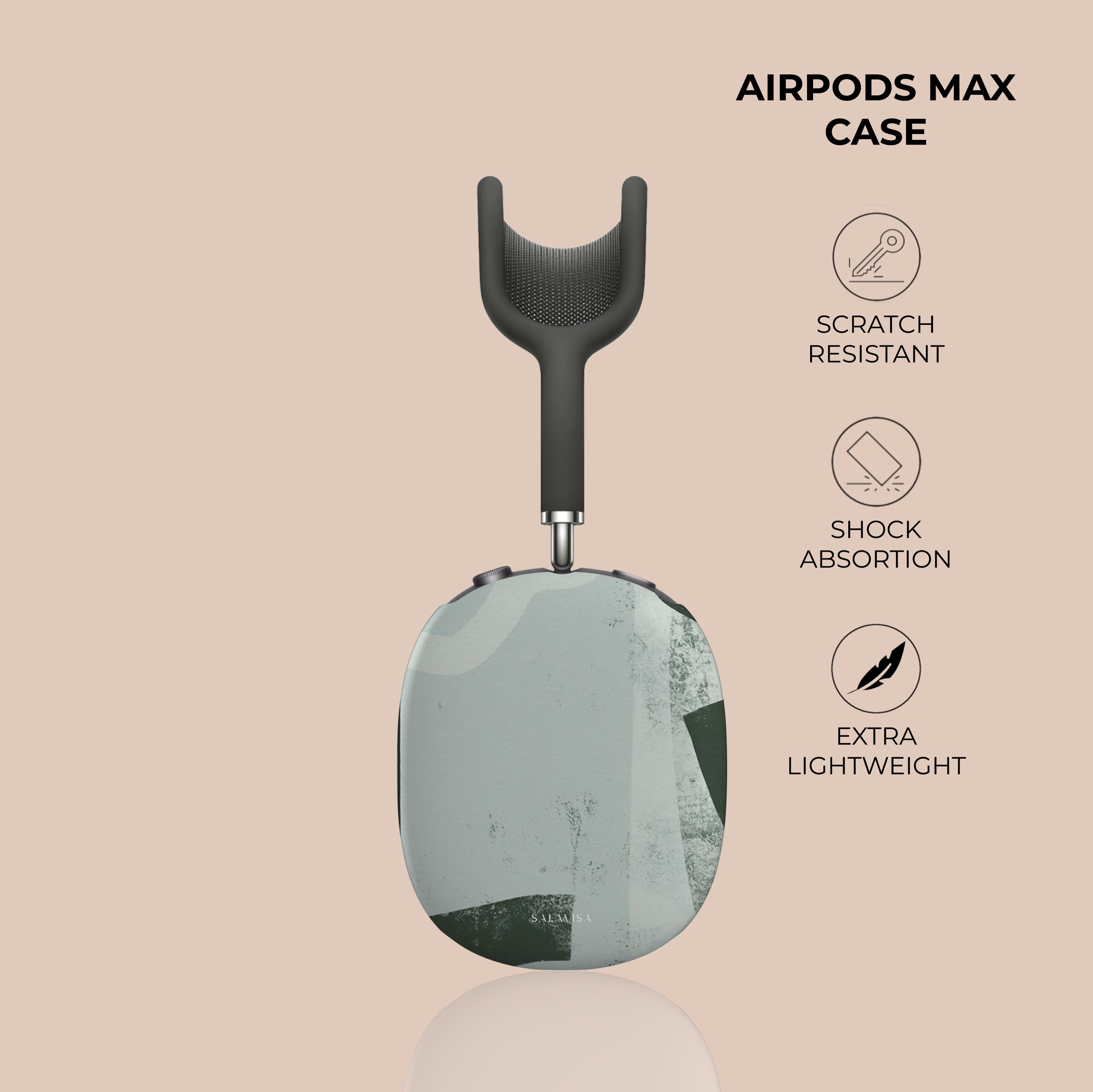 Premium Marine Green Organic AirPods Max Case - Eco-Friendly Protective Cover for Apple AirPods Max Headphones - Perfect for Travel, Gym & Outdoor Adventures