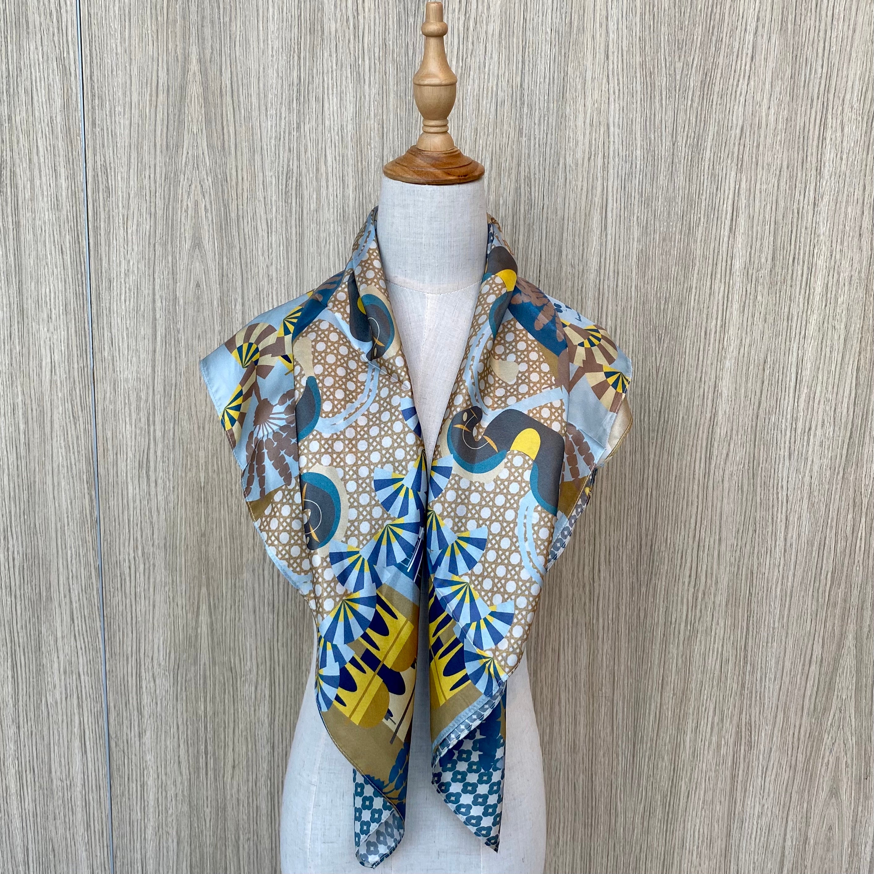 Enchanted Kampong Glam Silk Scarf - Luxury Floral Print Shawl for Women - Perfect for Travel, Weddings & Special Occasions