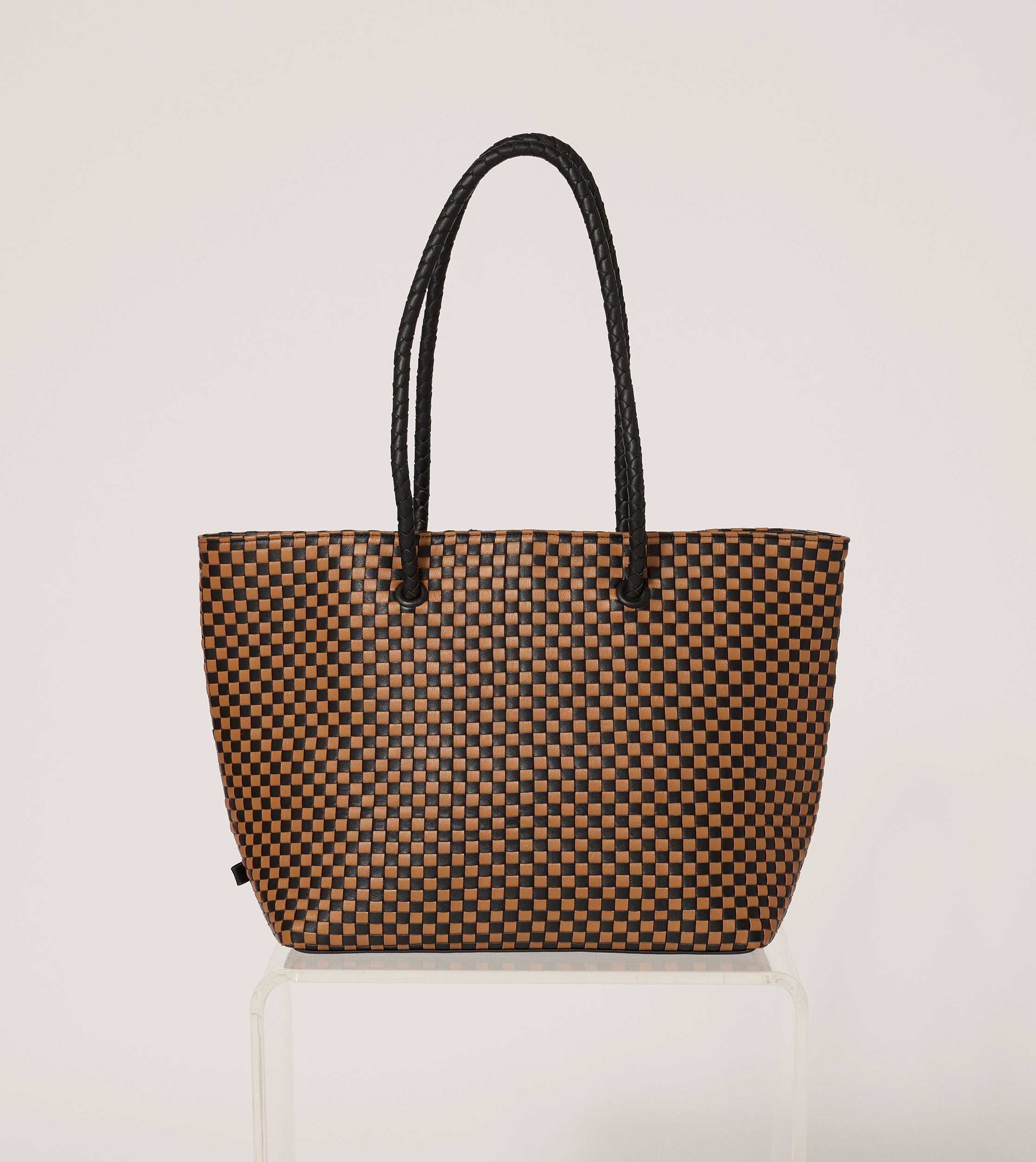 Eugenie Woven Tote Bag for Women - Stylish Brown Multi Color Handbag - Perfect for Work, Travel, and Everyday Use