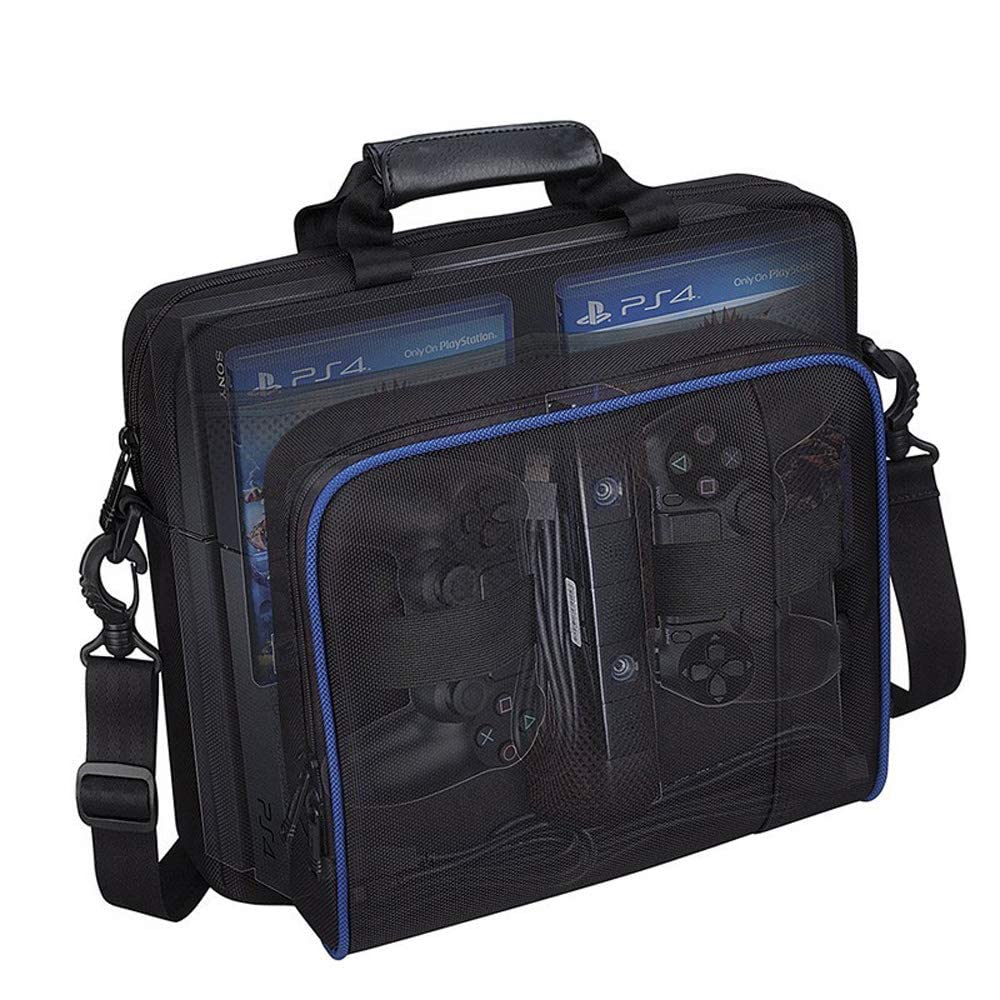 Premium PS4 Travel Carrying Case - Durable Storage Bag for PS4 & PS4 Slim Console with Accessories | Waterproof Protective Shoulder Bag for Gaming, Travel & Commuting