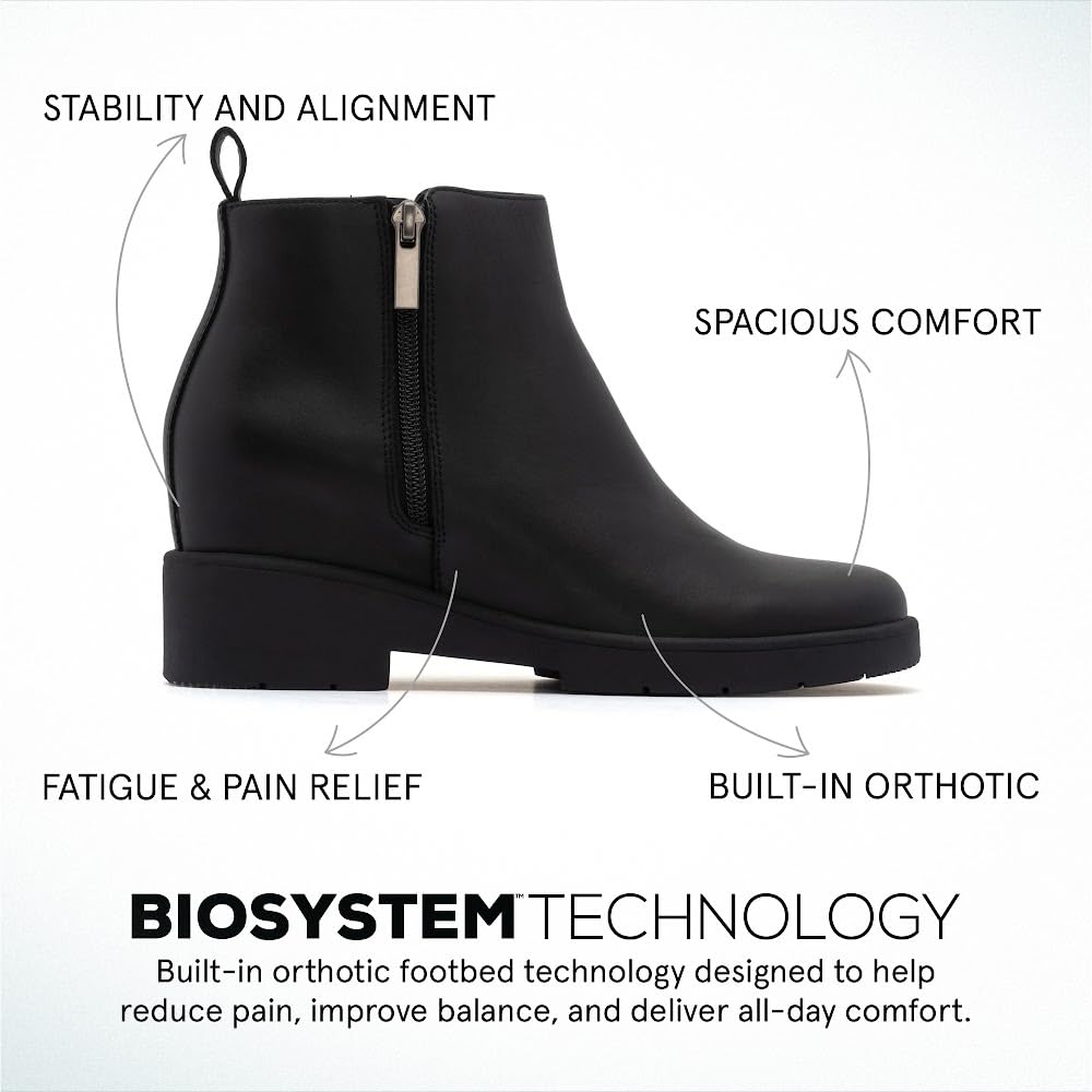 ABEO Horizon Zip Metatarsal Ankle Booties for Women - Comfortable Fall Boots with Arch Support | Pain Relief for Metatarsalgia & Foot Conditions | Perfect for Work, Walking & Everyday Wear