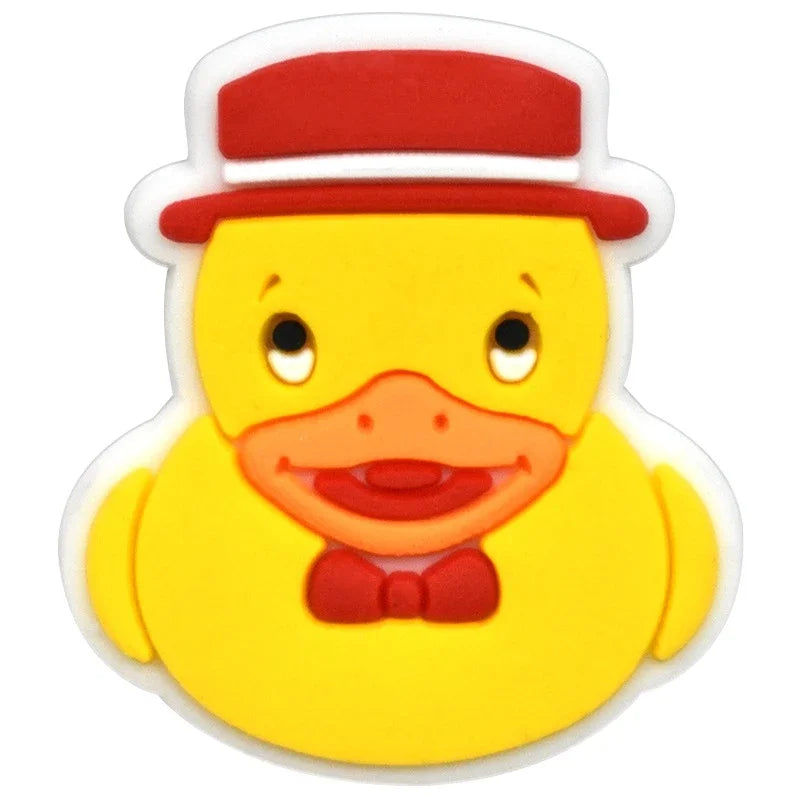 Duck Shoe Charms for Crocs & Sandals - Cute Decor Pins for Kids, Boys, Girls, Men & Women - Perfect for Clogs, Jeans & Buckle Shoes - Fun Accessories for School, Parties & Everyday Wear