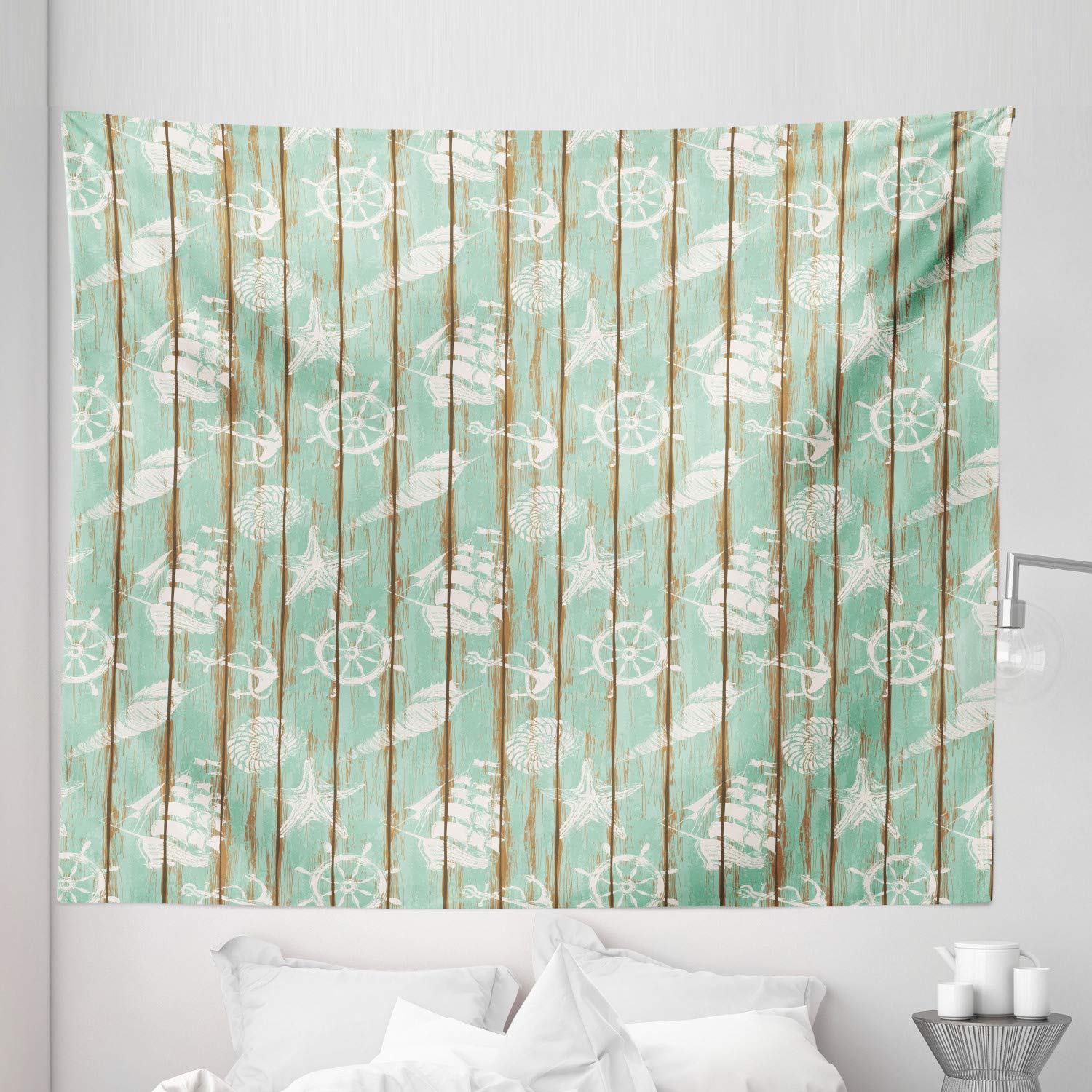 Ambesonne Vintage Nautical Tapestry - King Size 104