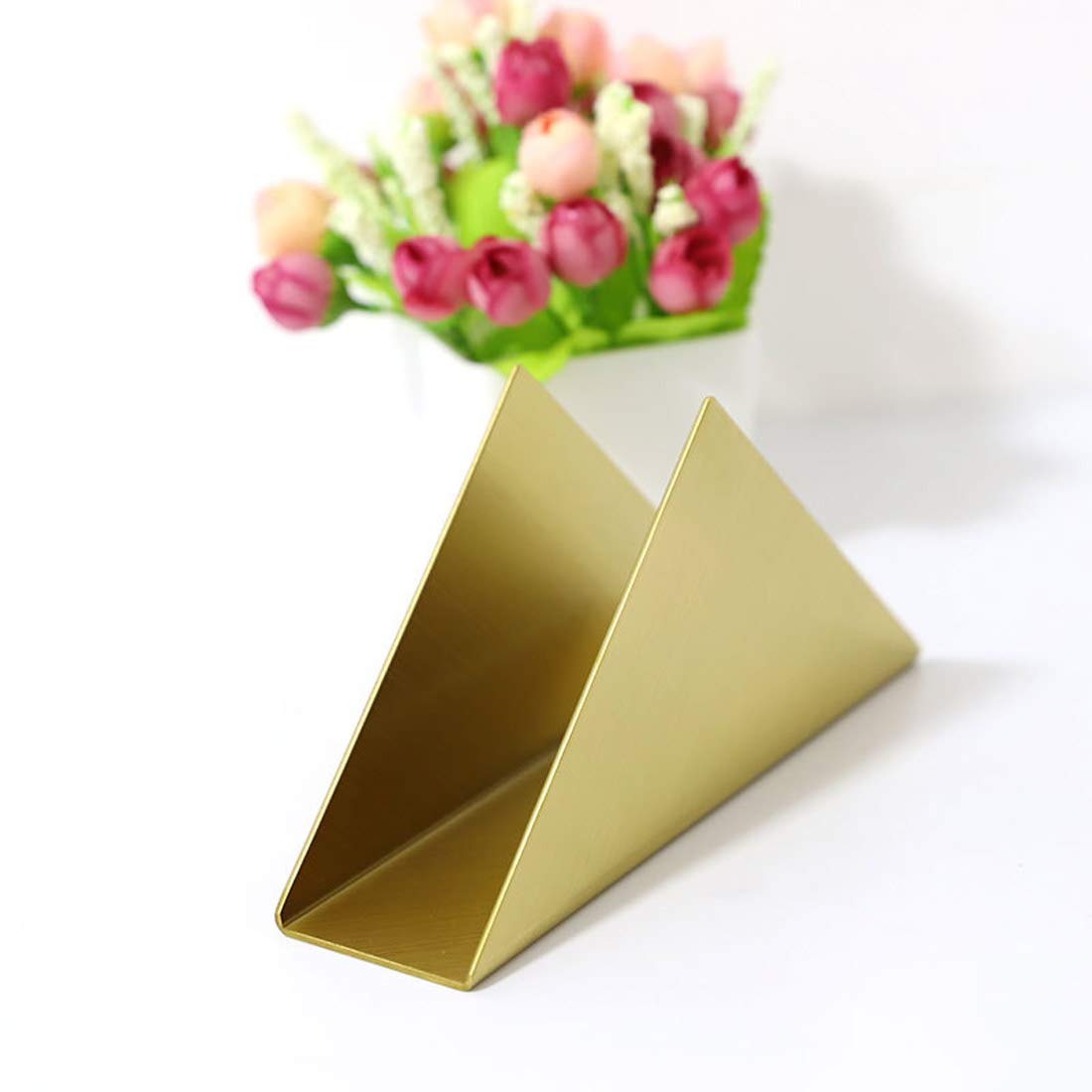 Gold Stainless Steel Napkin Holder & Dispenser for Kitchen & Restaurant - Elegant Cocktail Paper Napkin Organizer for Dining Table, Bar Counter & Party Serving