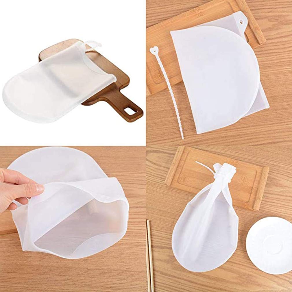 **Reusable Food-Grade Silicone Kneading Bag for Bread, Pastry, Pizza & Tortilla – 2 Pack Dough Mixing & Storage Bags – Perfect for Baking, Meal Prep & Leftovers**