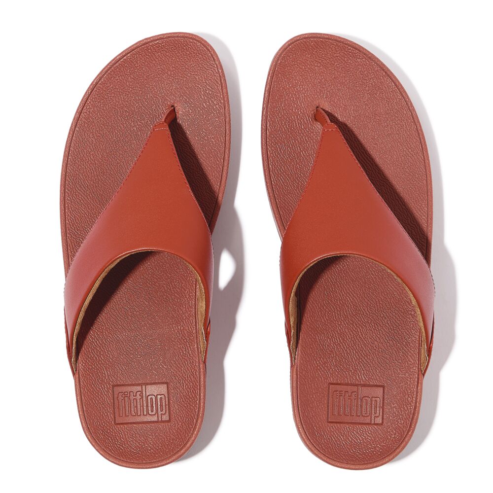 FitFlop Lulu Leather Sandals for Women - Comfortable Slide Sandals with Arch Support | Terracotta Brown | Perfect for Beach, Vacation & Summer Outfits