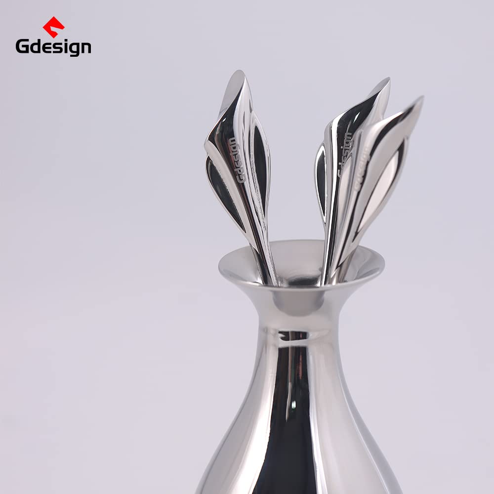 Premium Stainless Steel Dessert Forks Set - 3-Piece Elegant Fruit & Cake Forks with Holder - Perfect for Parties, Weddings, and Afternoon Tea