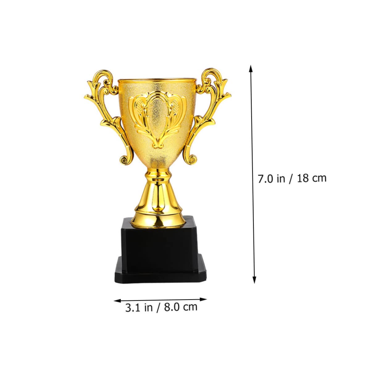 BESPORTBLE 10-Piece Plastic Reusable Trophy Reward Set - Kids Achievement Awards for Sports, School & Playtime | Perfect for Birthday Parties, Classroom Prizes & Motivational Gifts