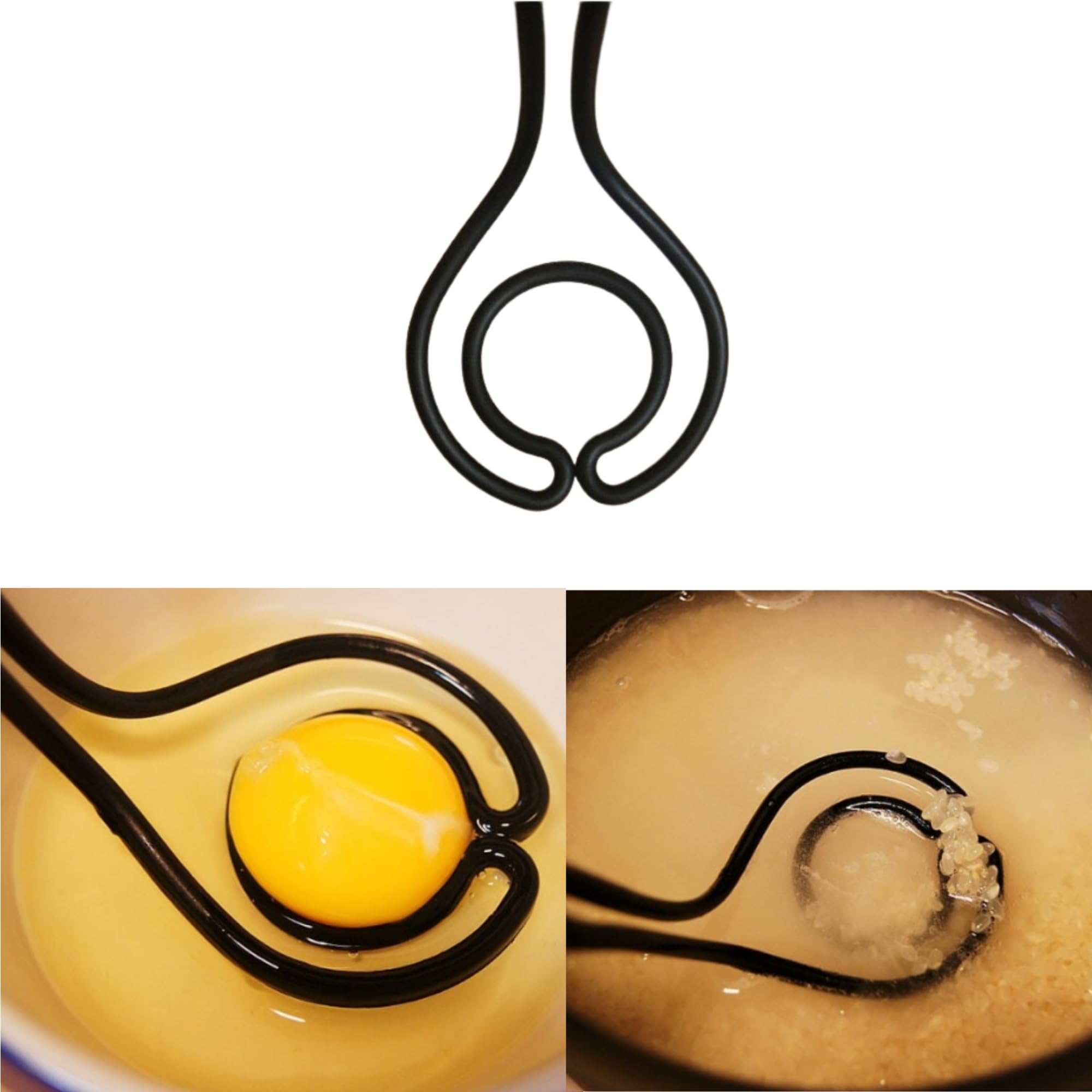 Premium Multi-Purpose Kitchen Utensil Set - Ergonomic Handle Cooking Tool for Frying, Mixing & Whisking | Perfect for Fried Rice, Scrambled Eggs, Dough Mixing | Heat-Resistant & Dishwasher Safe | Korean-Made Black Kitchen Gadget | Ideal for Home Cooking, Baking & Meal Prep