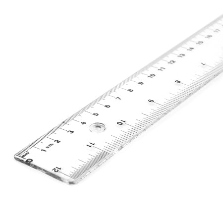12 Inch Clear Acrylic Ruler with Non-Slip Backing - Perfect for School, Office, Crafting, and DIY Projects