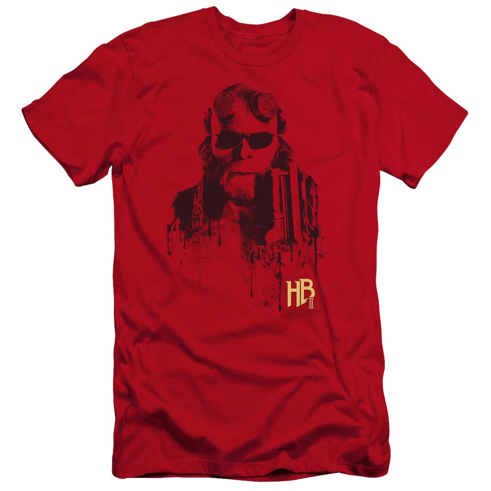 Hellboy II Splatter Gun Unisex T-Shirt for Men & Women - Soft Cotton Canvas Tee for Casual Wear, Cosplay & Comic Conventions
