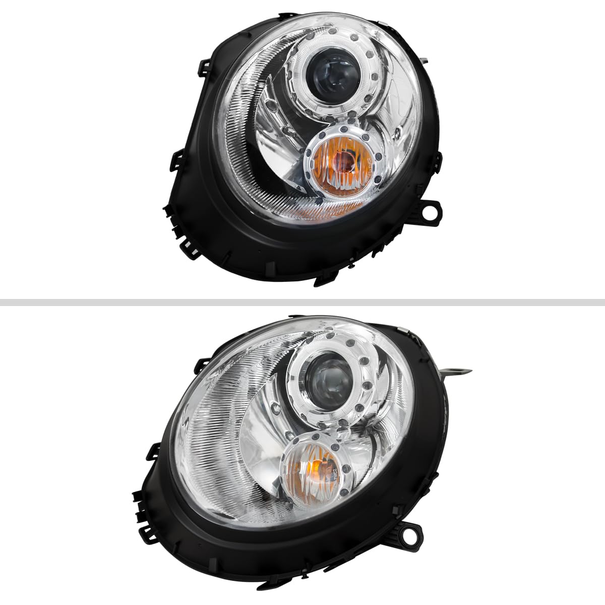 07-15 LED Halo Projector Headlights - Clear Lens Replacement Kit (Left + Right Pair) - Upgrade Your Vehicle Lighting for Better Night Visibility & Style