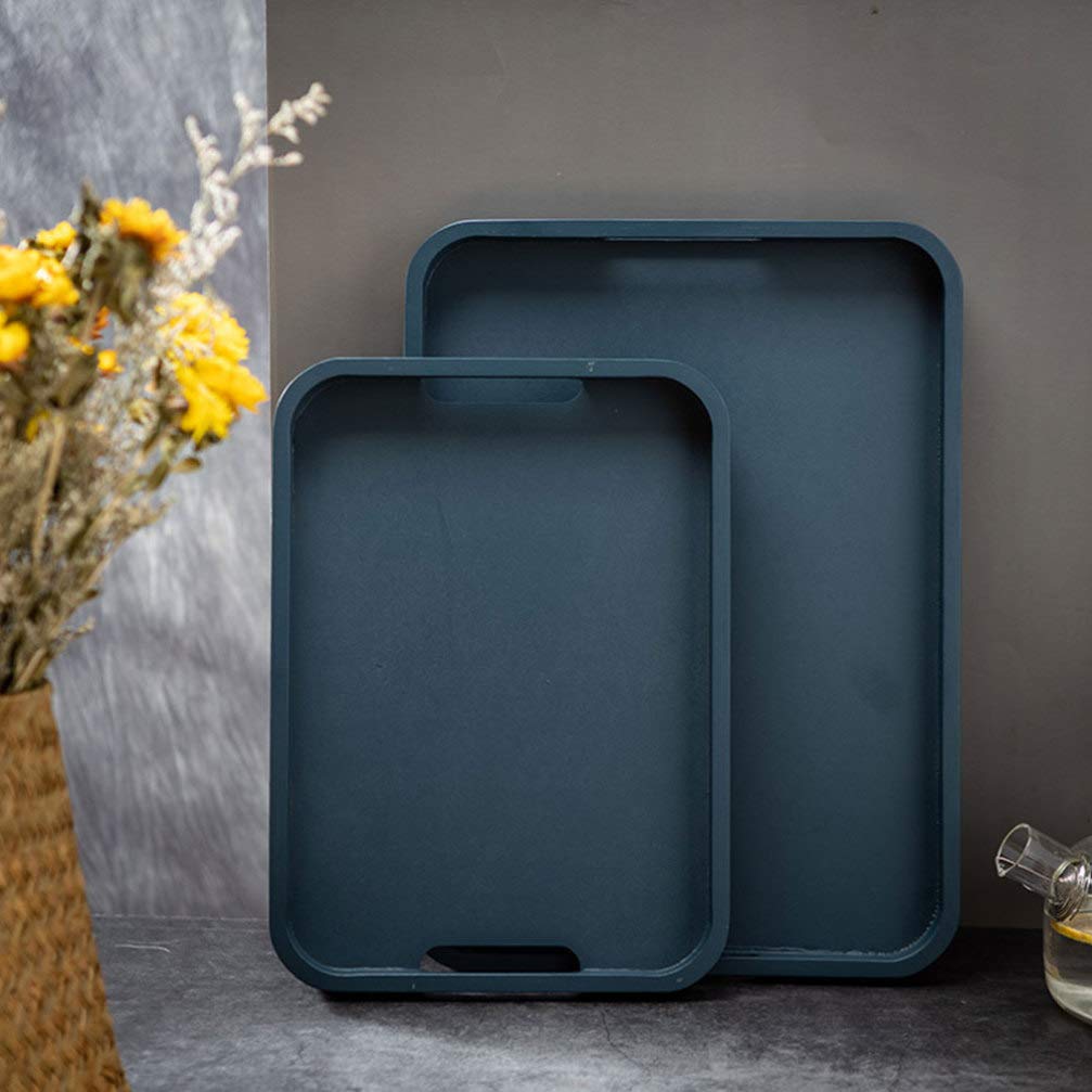 Hemoton 1pc Bamboo Serving Tray - Rectangle Wooden Tray for Jewelry, Cheese, Desserts & Wedding Cakes | Decorative Food Display Plate for Home, Kitchen & Party Serving | Perfect for Entertaining, Gift Giving & Home Decor