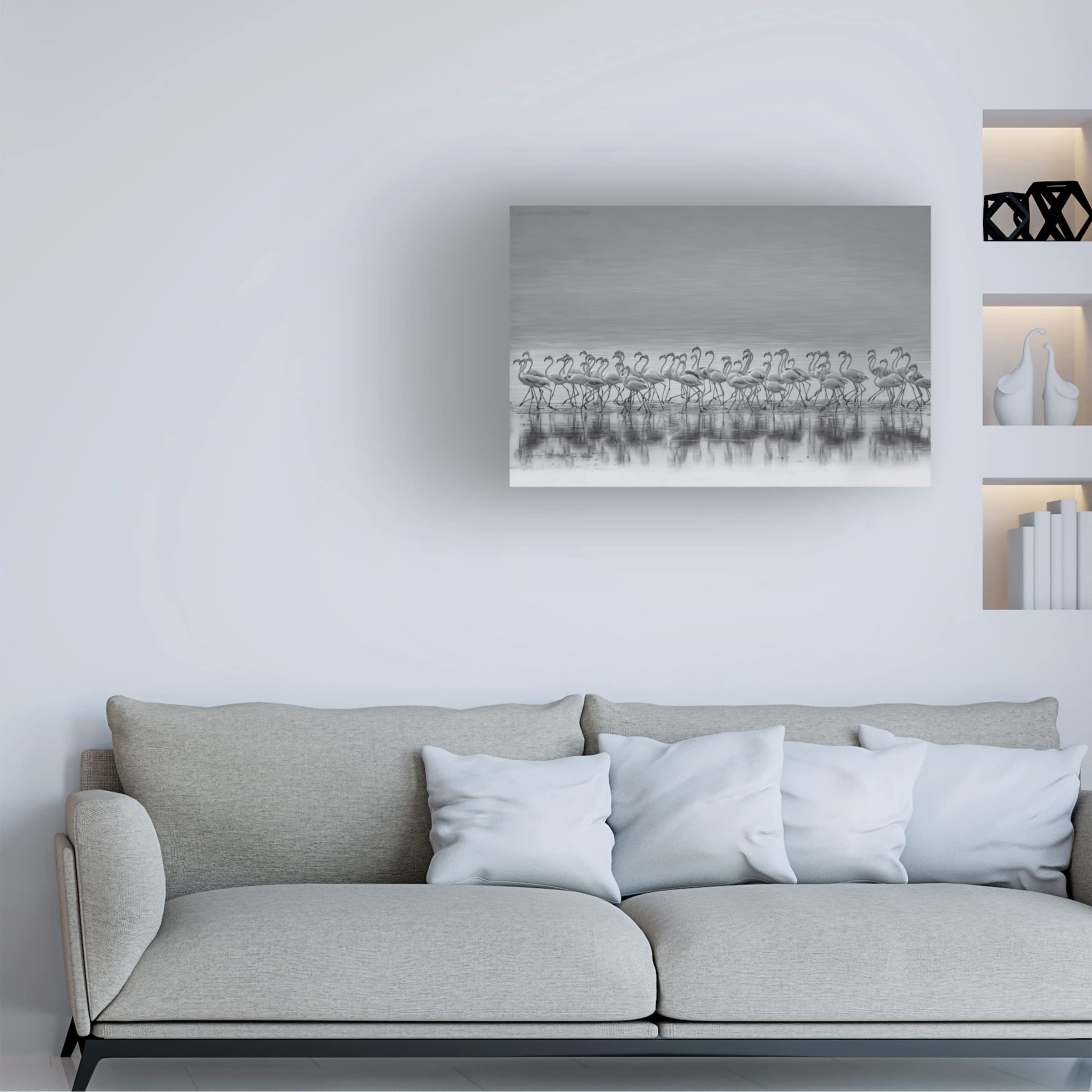 Trademark Fine Art 'Comrades' Canvas Wall Art by Ahmed Thabet - Modern Home Decor for Living Room, Bedroom & Office