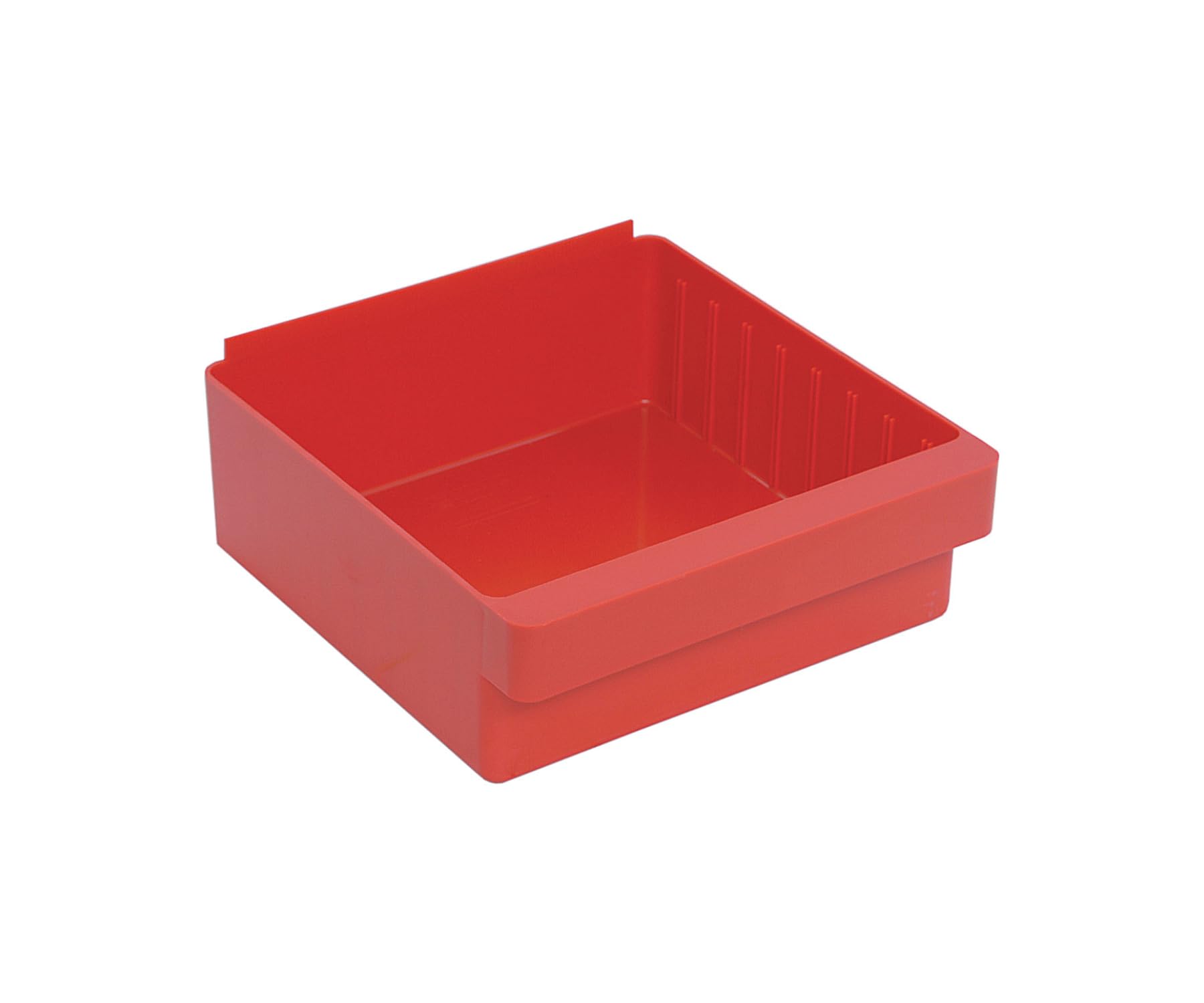 Quantum Storage Systems Euro Drawer Organizer - Red Plastic Storage Bins for Home, Office & Garage Organization | Perfect for Tools, Crafts & Office Supplies