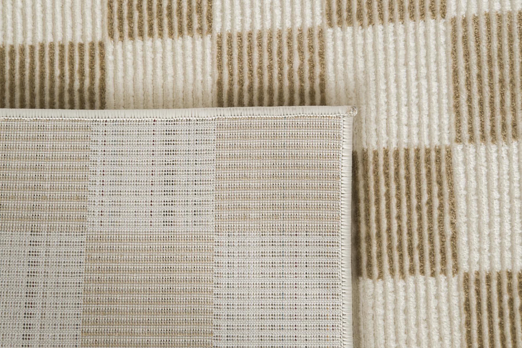 Gambit 3'x5' Machine Washable Area Rug - 100% Recycled Oeko-TEX Certified, Medium Pile, Camel Beige - Perfect for Kitchen, Bedroom, Living Room & Entryway