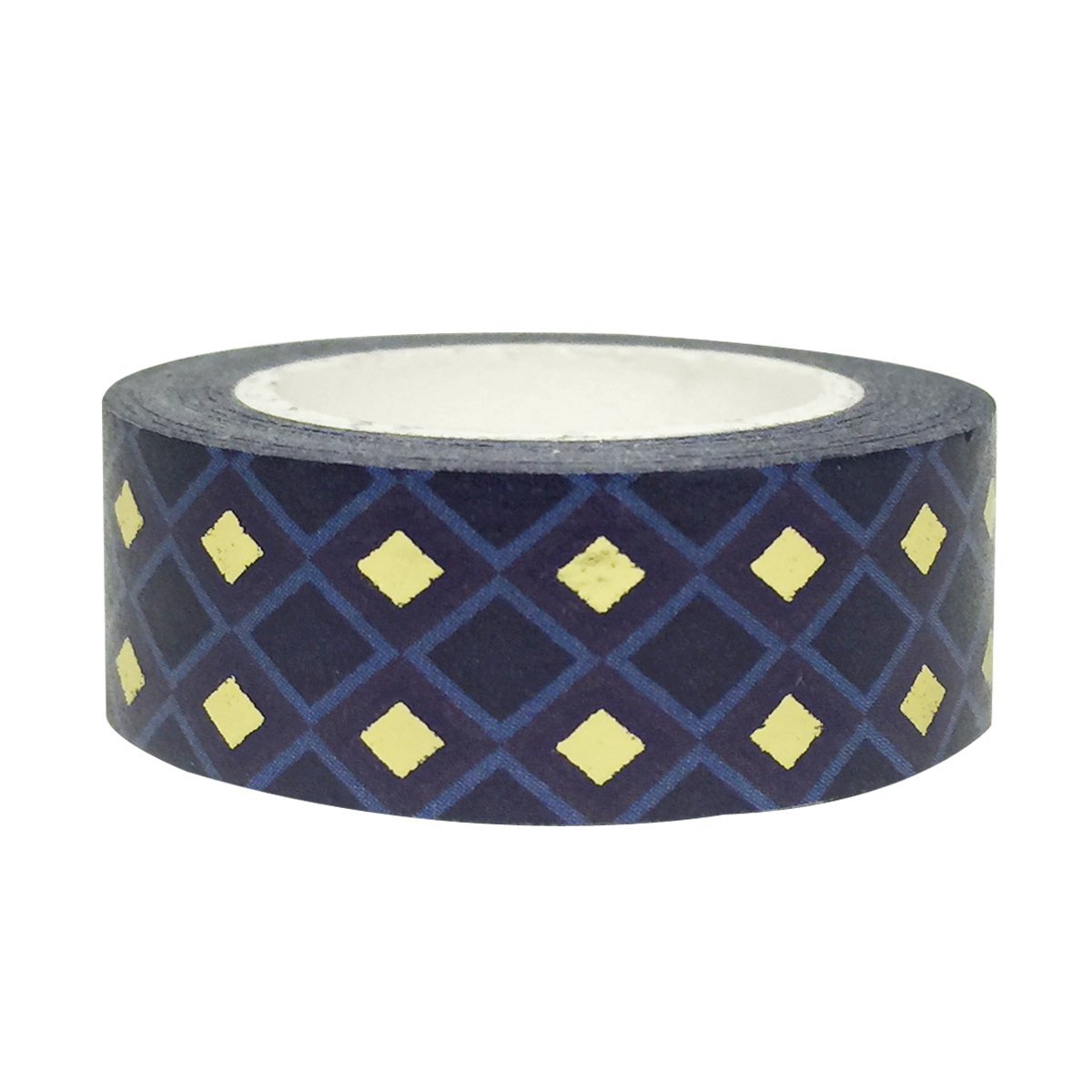 Wrapables Colorful Washi Masking Tape - Midnight Passion Diamonds Design for Scrapbooking, Journaling, Gift Wrapping & DIY Crafts