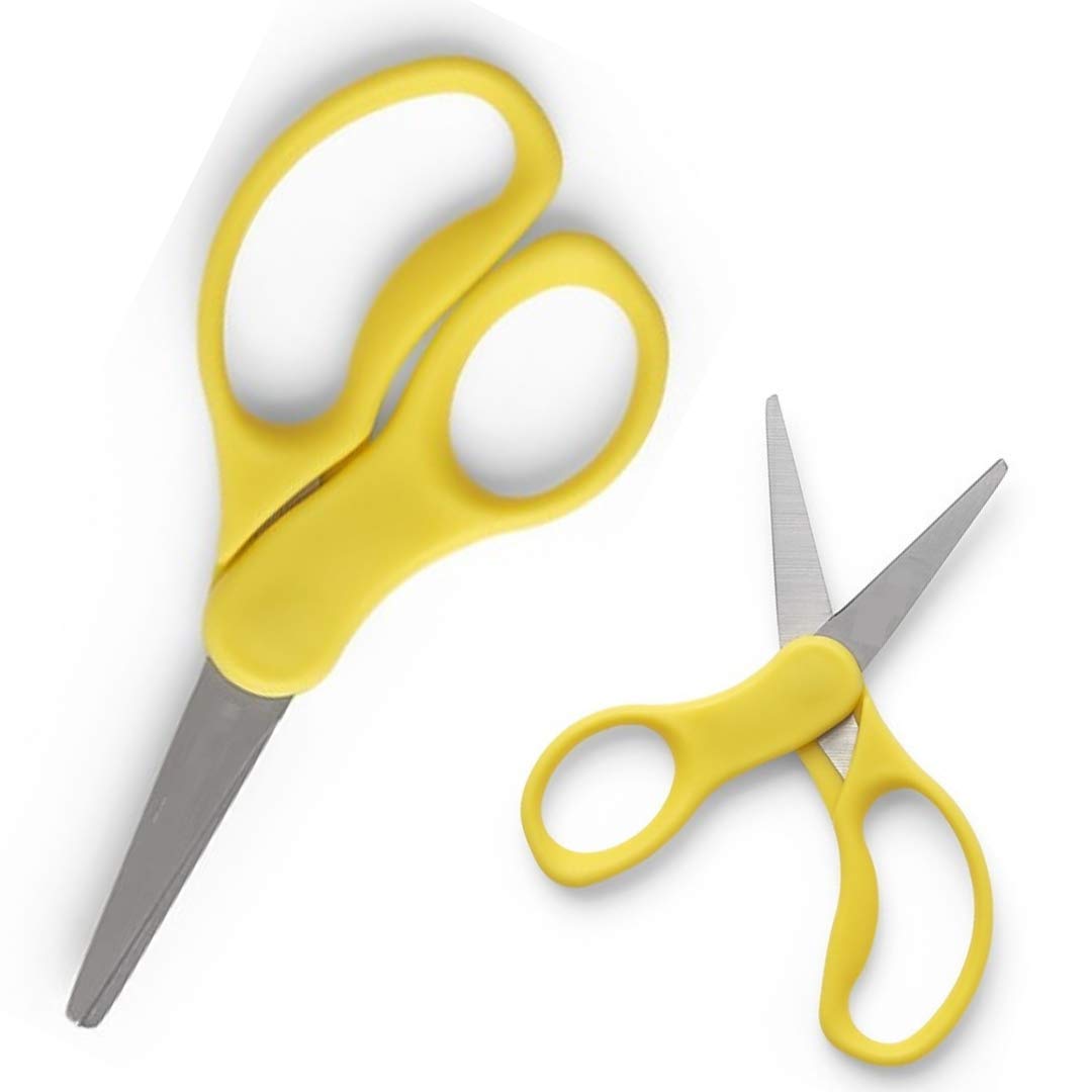 1InTheOffice Kids Safety Scissors 2 Pack - Blunt Tip Child-Size Scissors for Arts & Crafts, School Projects, and Paper Cutting | Safe & Durable for Toddlers & Preschoolers