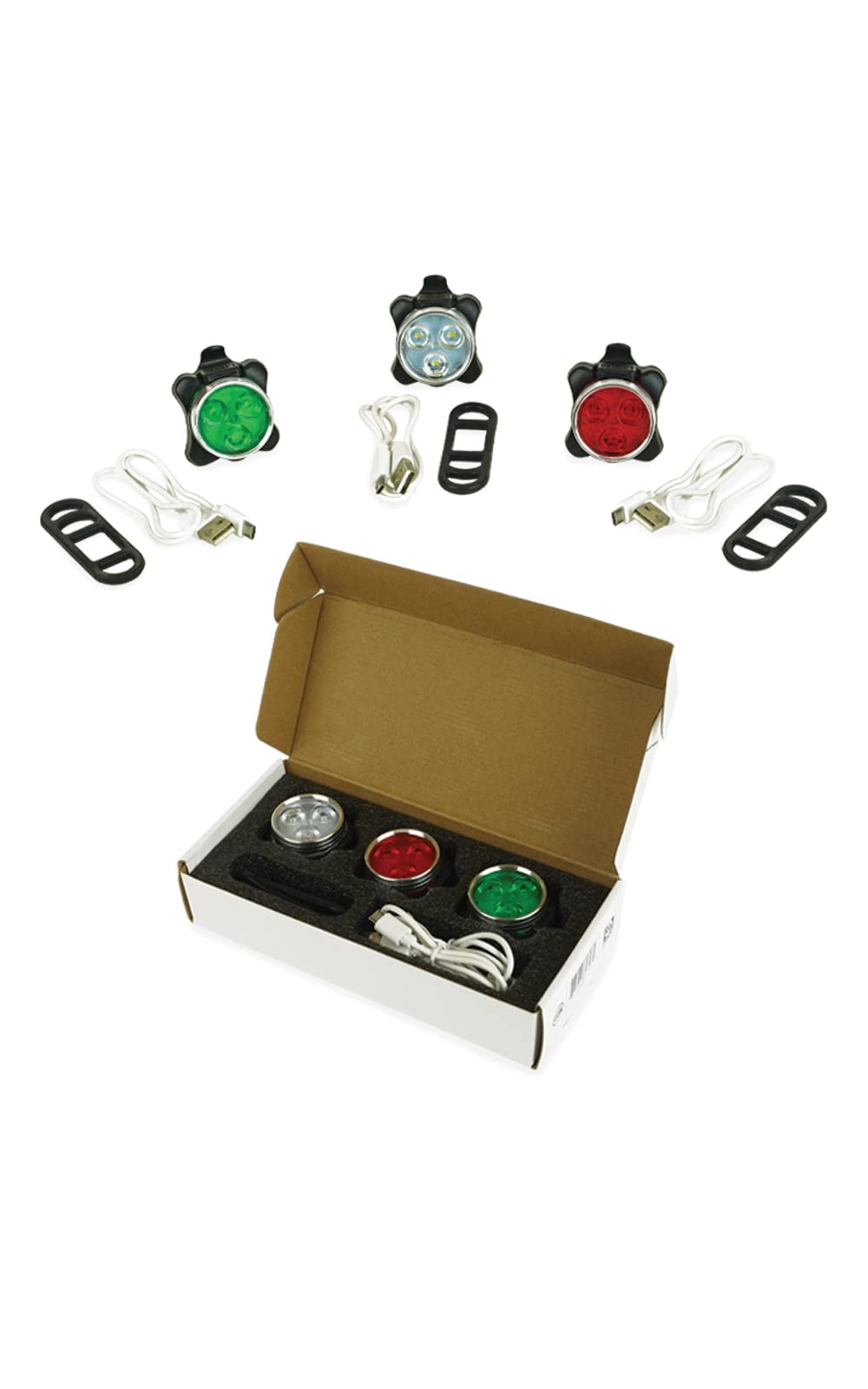 NIXY Rechargeable Kayak and SUP LED Navigation Lights - Red, Green, White with 4 Flashing Modes | Waterproof Back Clip for Paddleboards, Canoes, Boats, Bikes & Rafts | Perfect for Night Paddling, Fishing & Water Safety