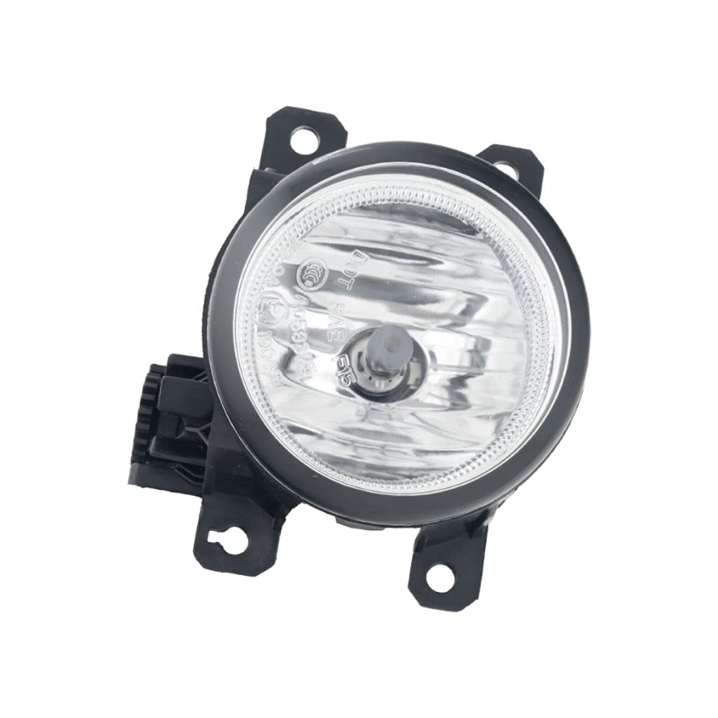 2014-2017 Honda Fit Fog Lights Replacement - Chrome Housing with LED Bulbs - Complete Left & Right Assembly Set - Perfect for Night Driving & Bad Weather Visibility