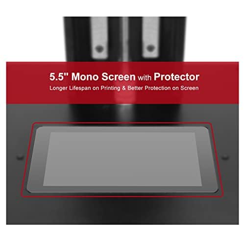 High Precision 4K 3D Printer Resin - Orange Photo Polymerization Resin for Monochrome LCD 3D Printers with 5.5 Inch Screen | Large Build Volume 4.72 x 2.68 x 7.48 Inch | Ideal for Miniatures, Jewelry & Dental Models | Fast Curing with Parallel LED Lighting
