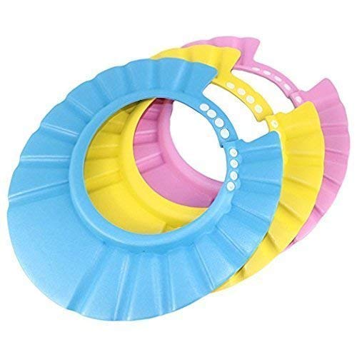 Cyrox Adjustable Baby Shower Cap - Soft Bathing Wash Hair Cap with Eyes & Ears Protection - Comfortable Waterproof Shower Hat for Infants & Toddlers - Perfect for Bath Time, Hair Washing and Swimming Protection