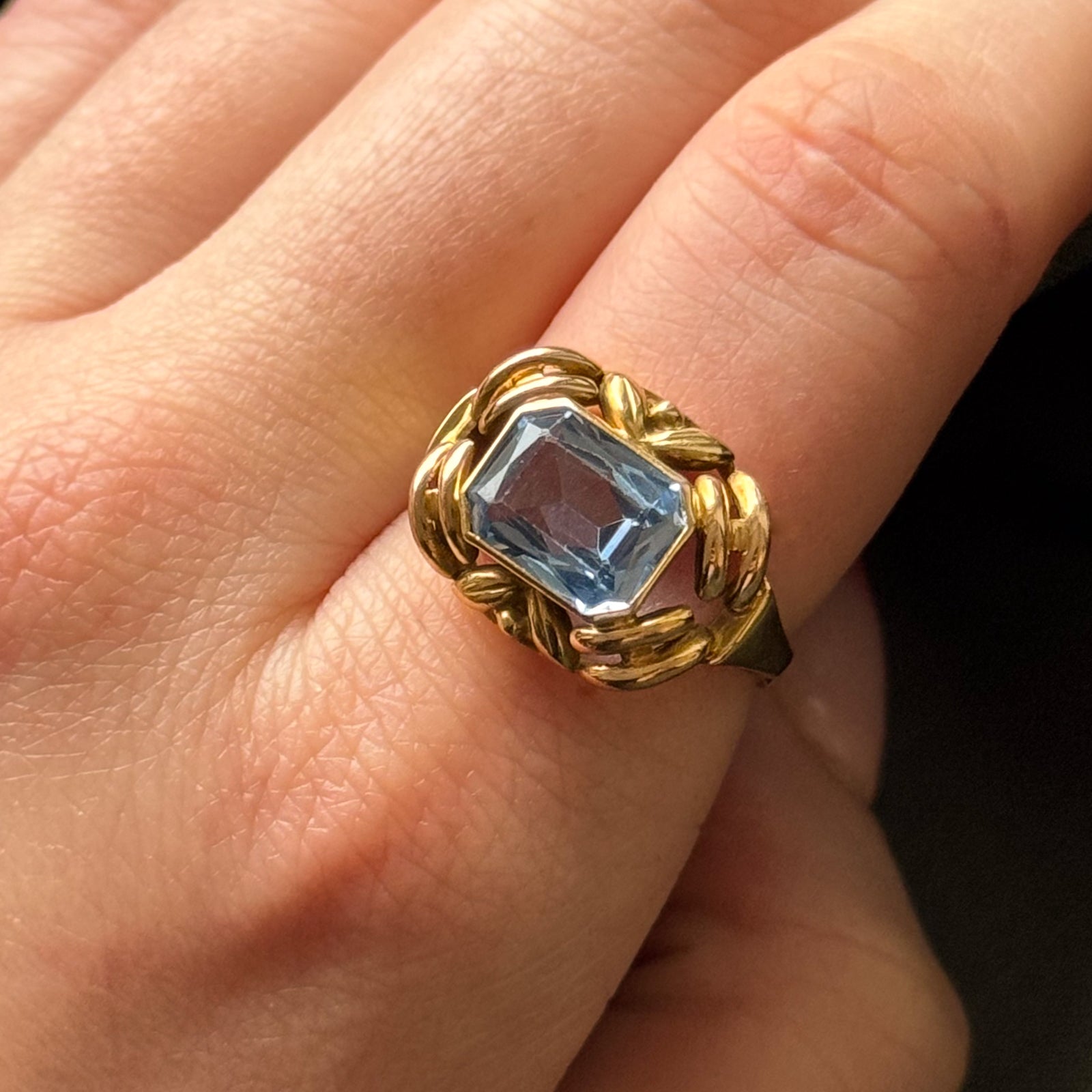 3.50ct Synthetic Spinel Dome Cocktail Ring - Size 7.25 | Elegant Statement Jewelry for Evening Parties, Weddings & Special Occasions