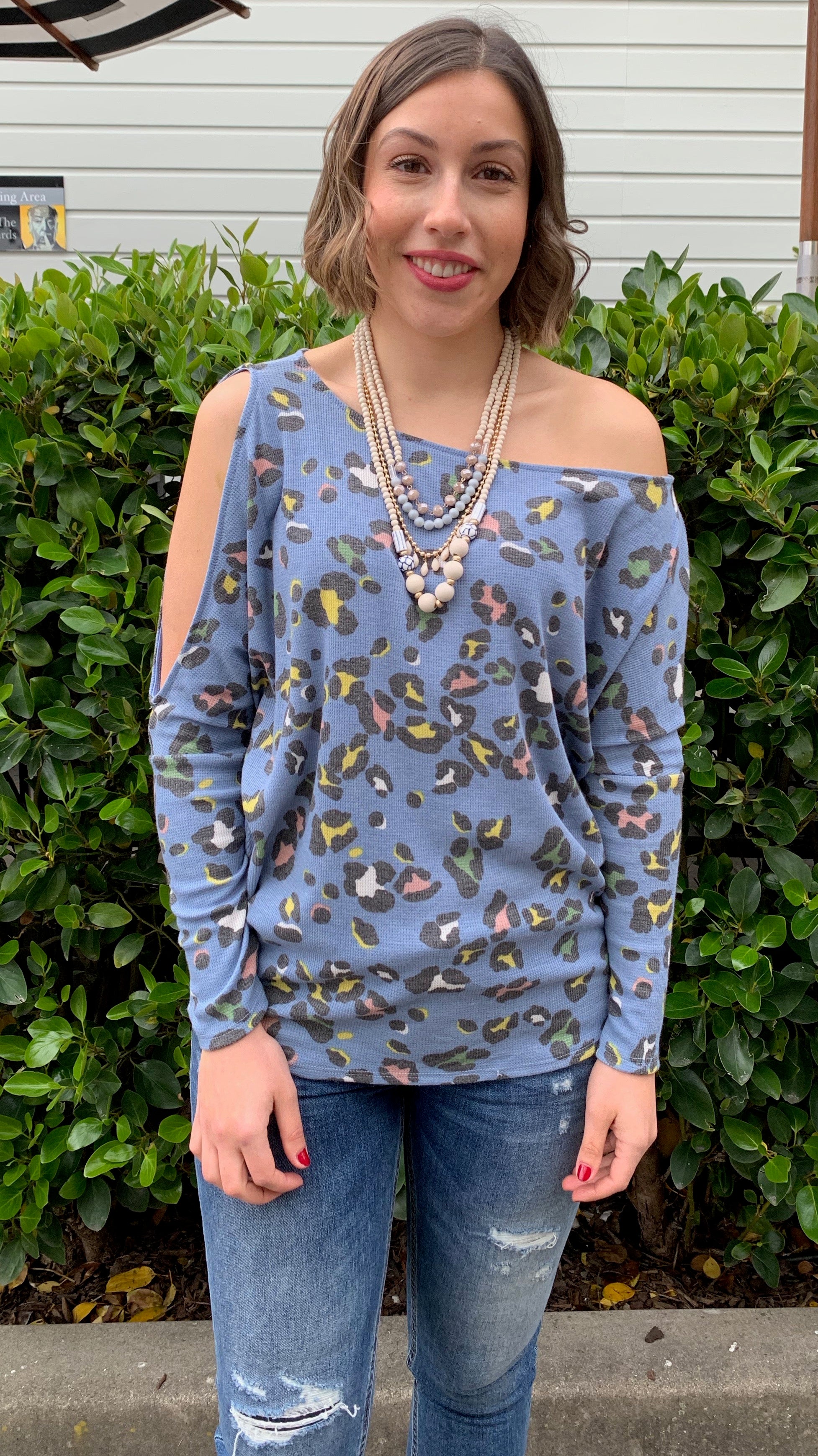 Freya Women's Open Shoulder Tops - Trendy Blue Off Shoulder Blouse for Casual Outings & Summer Vacations