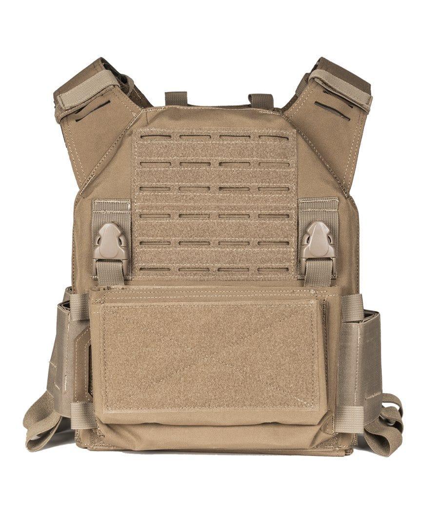 QRF Low Visibility Minimalist Plate Carrier with Armor Plates - Tactical Vest for Military, Law Enforcement & Airsoft - Perfect for Combat Training & Outdoor Adventures