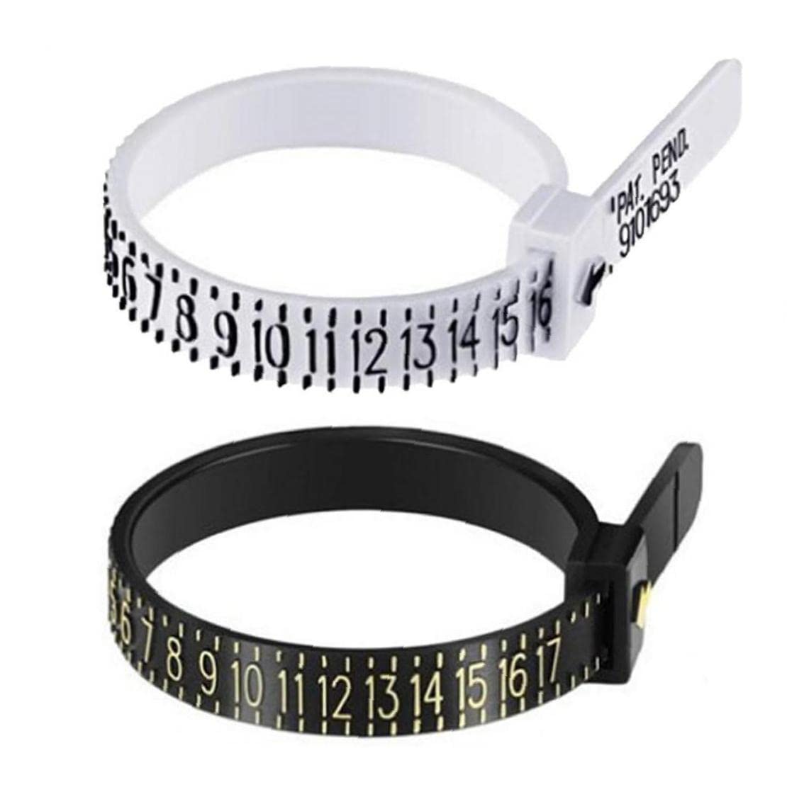 2 Pcs Ring Sizer Measuring Gauge - Adjustable Ring Size Tool for Accurate Finger Measurement - Reusable Jewelry Sizing Kit for Engagement Rings, Wedding Bands & Fashion Jewelry - Perfect for Proposals, Gift Giving & Jewelry Making