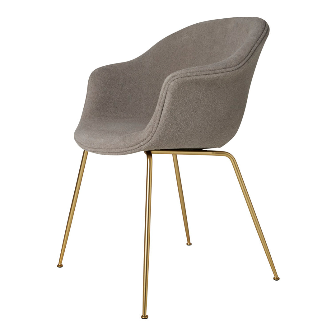 Bat Dining Chair with Conic Base - Fully Upholstered Modern Kitchen Chair for Dining Room, Restaurant & Cafe