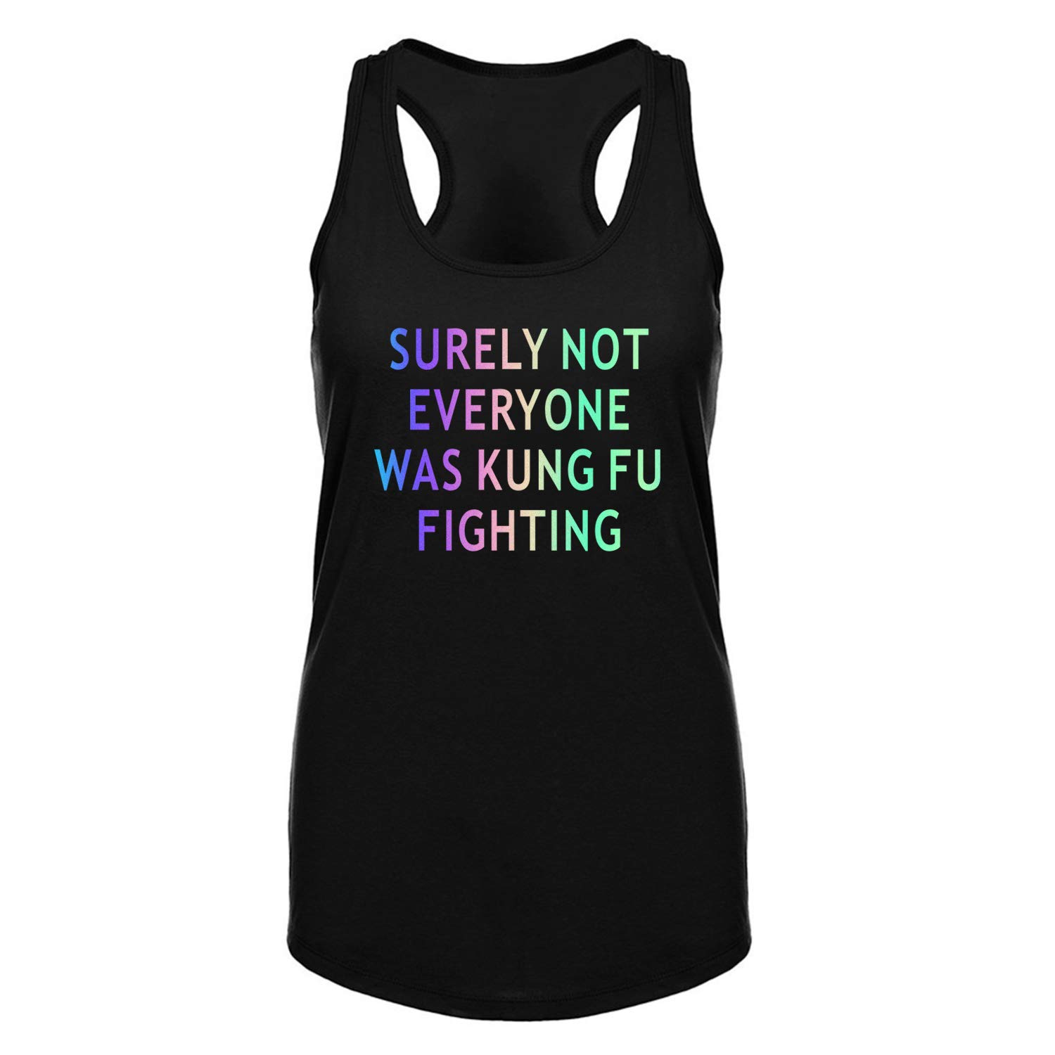 Funny Workout Tank Tops for Women - Racerback Sleeveless Gym Shirts | Kung Fu Fitness Humor | Perfect for Yoga, Running & Gym Workouts
