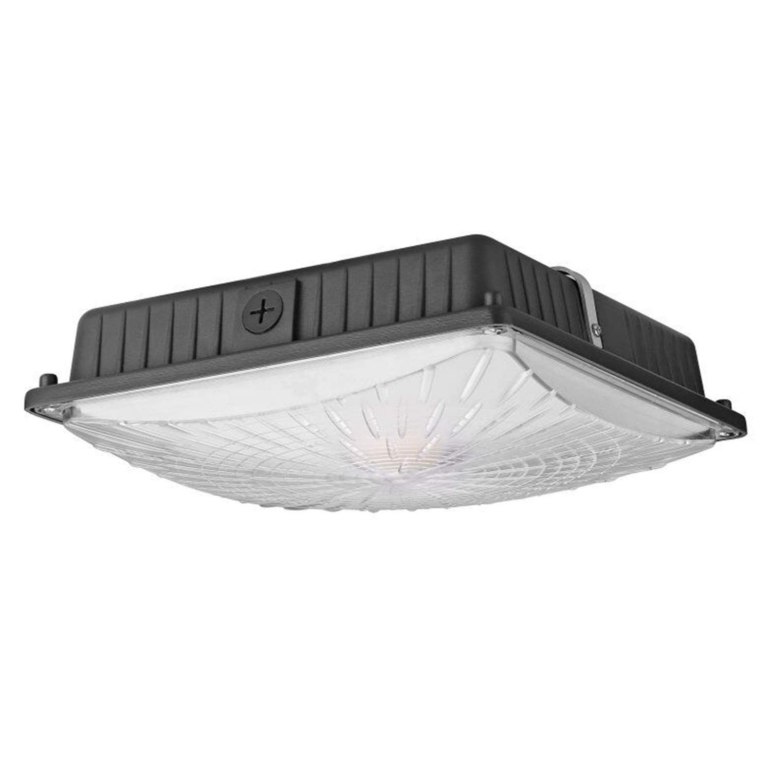 1000LED Super Bright 45W Canopy Light - 5300 Lumens, 300W HID/HPS Replacement - 10x10 Inch Daylight White 5000K - AC110-277V Waterproof Outdoor Ceiling Light Fixture for Warehouse, Parking Lot, Gas Station & Commercial Lighting