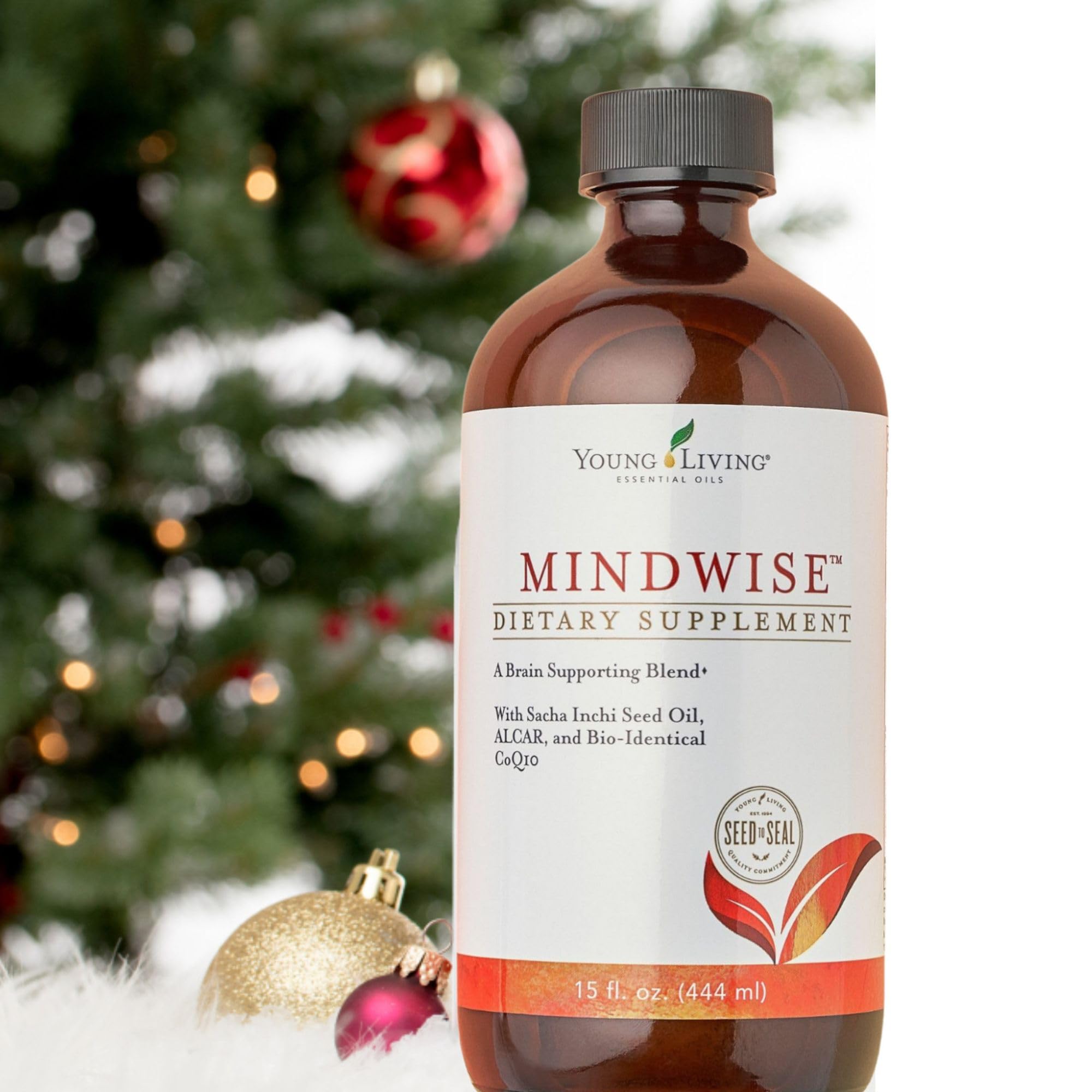 Young Living MindWise 15 oz Dietary Supplement - Essential Oil for Cognitive Support & Heart Health with Vitamin D3, CoQ10, ALCR & GPC | Brain Booster for Focus, Memory & Mental Clarity | Perfect for Students, Professionals & Seniors
