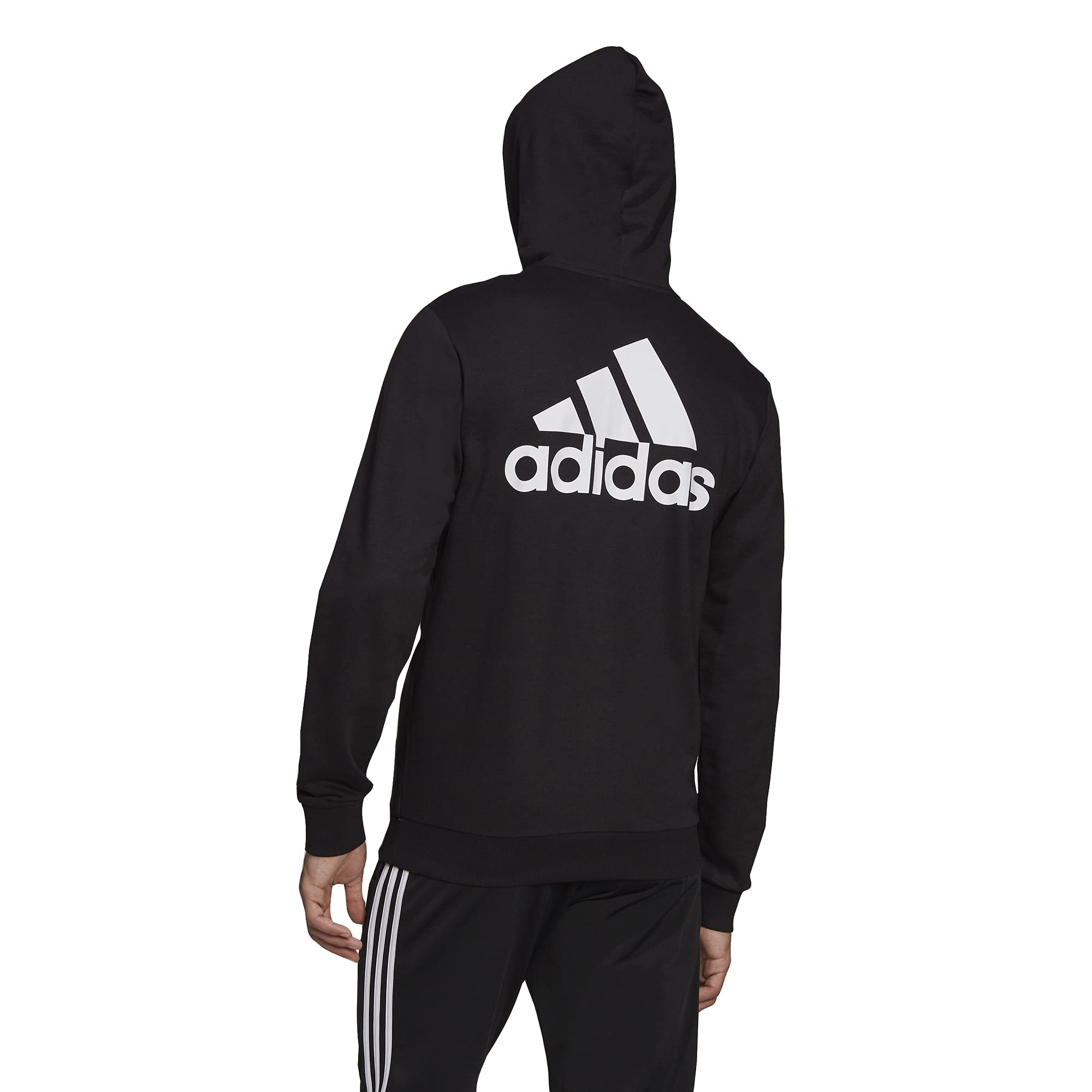 Adidas Men's Essentials French Terry Big Logo Track Jacket - Lightweight Athletic Hoodie for Running, Gym & Casual Wear