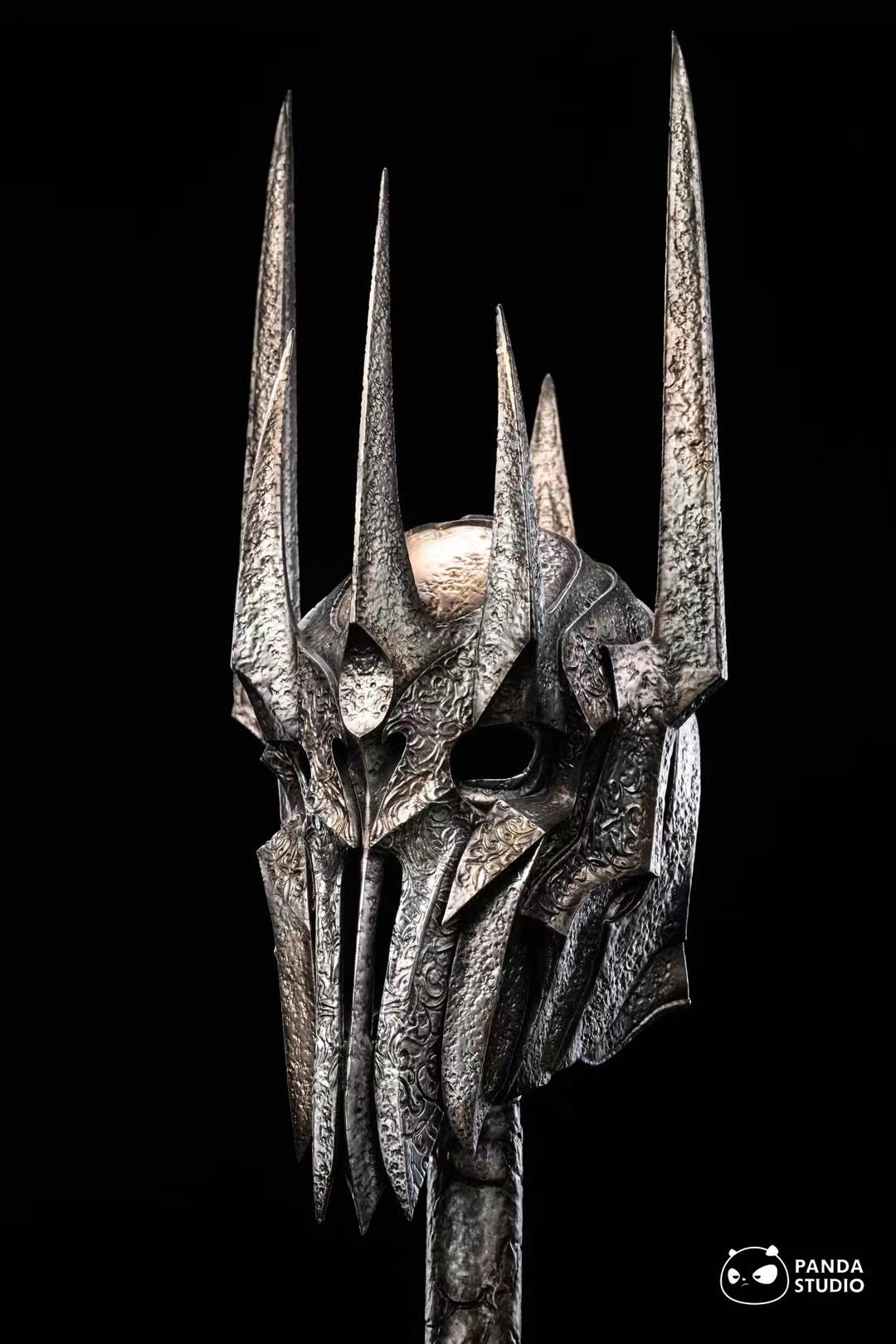 Panda Studio Helm of Sauron 1/1 Scale Replica - Lord of the Rings Collectible for Cosplay, Display & Movie Props