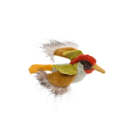Moulin Roty Woodpecker Toy - Handmade Wooden Bird Figurine for Kids & Collectors - Perfect for Nursery Decor, Playtime & Gift Giving