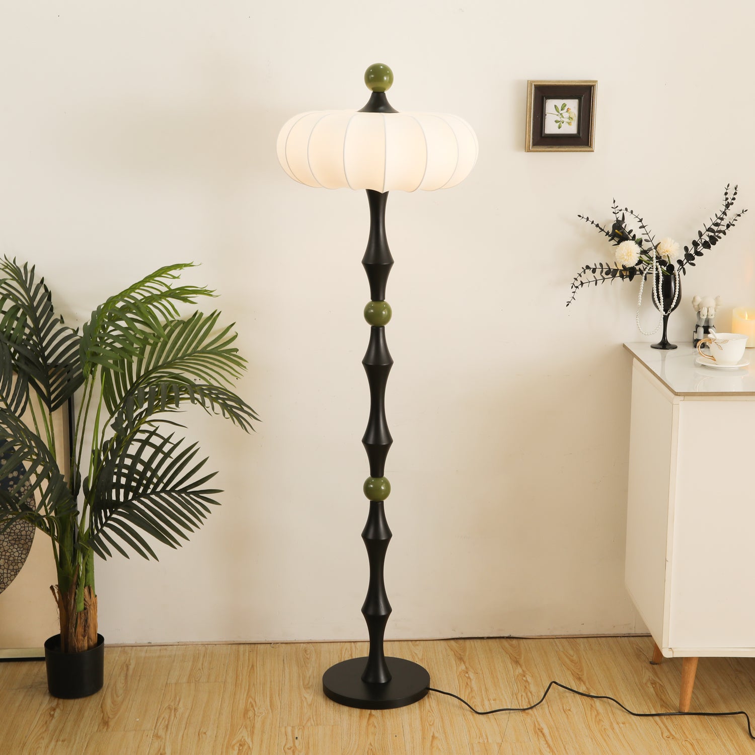 Adesso Orchard Modern Floor Lamp - Adjustable Brightness LED Standing Light for Living Room, Bedroom & Office - Warm White & Cool White Dimmable Lighting