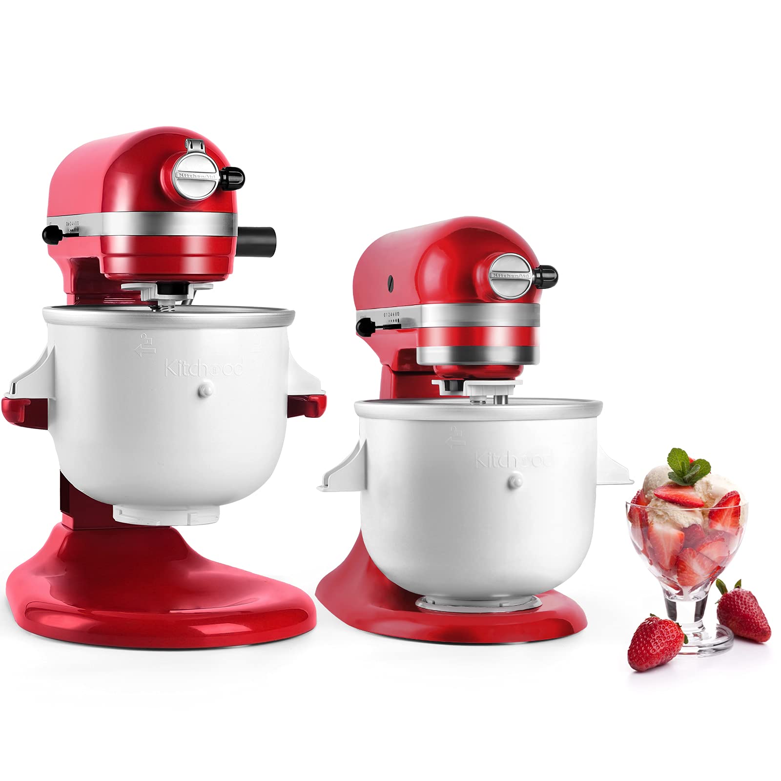 KitchenAid Ice Cream Maker Attachment - 2 Quart Frozen Yogurt, Ice Cream & Sorbet Gelato Maker for Stand Mixers (Fits 4.5 QT & Larger, Not for Artisan Mini 3.5QT) | Perfect for Homemade Desserts, Parties & Family Treats